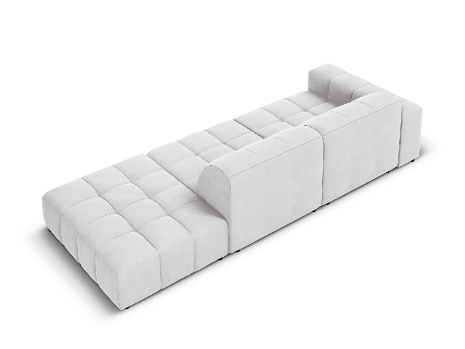Entdecken Sie das elegante Chicago Velour Sofa rechts 3 Sitzer von Cosmopolitan Design – perfekt für Ihr modernes Zuhause und optimalen Komfort!