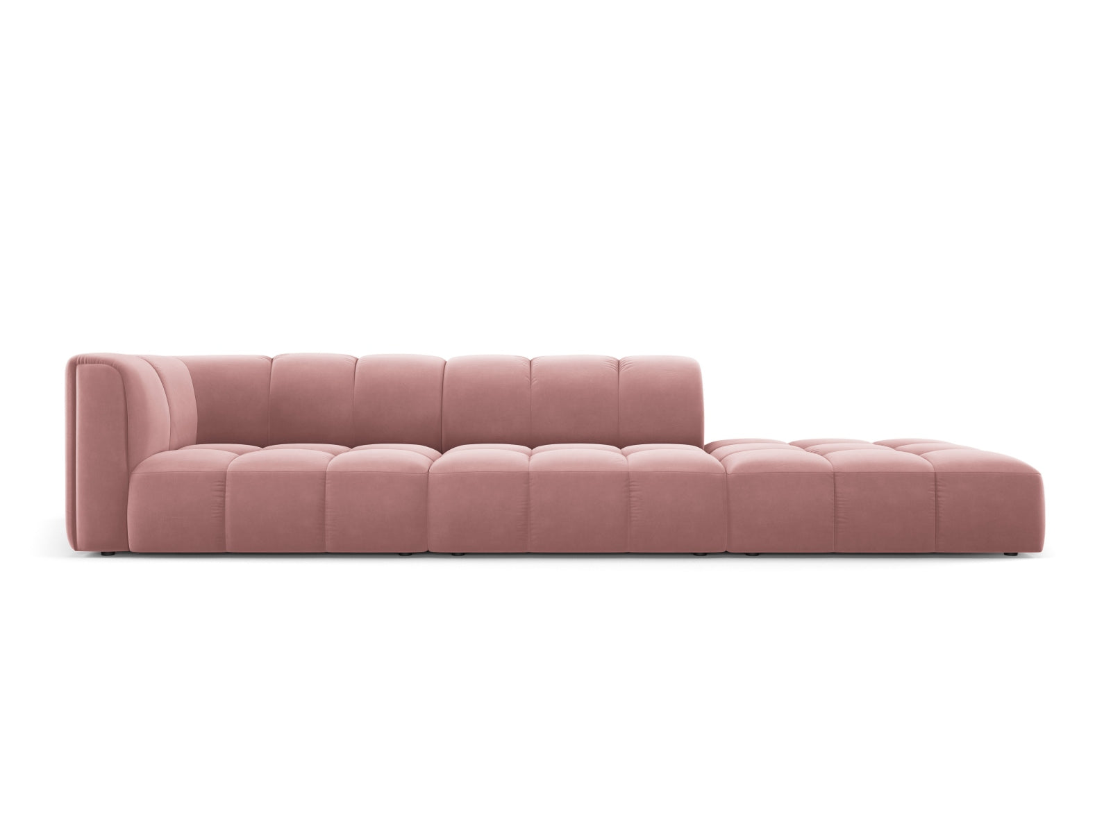 4-Sitzer Modular Sofa rechts Moritz in Pink-Bluvel präsentiert im Onlineshop von KAQTU Design AG. 4er Sofa ist von Cosmopolitan Design