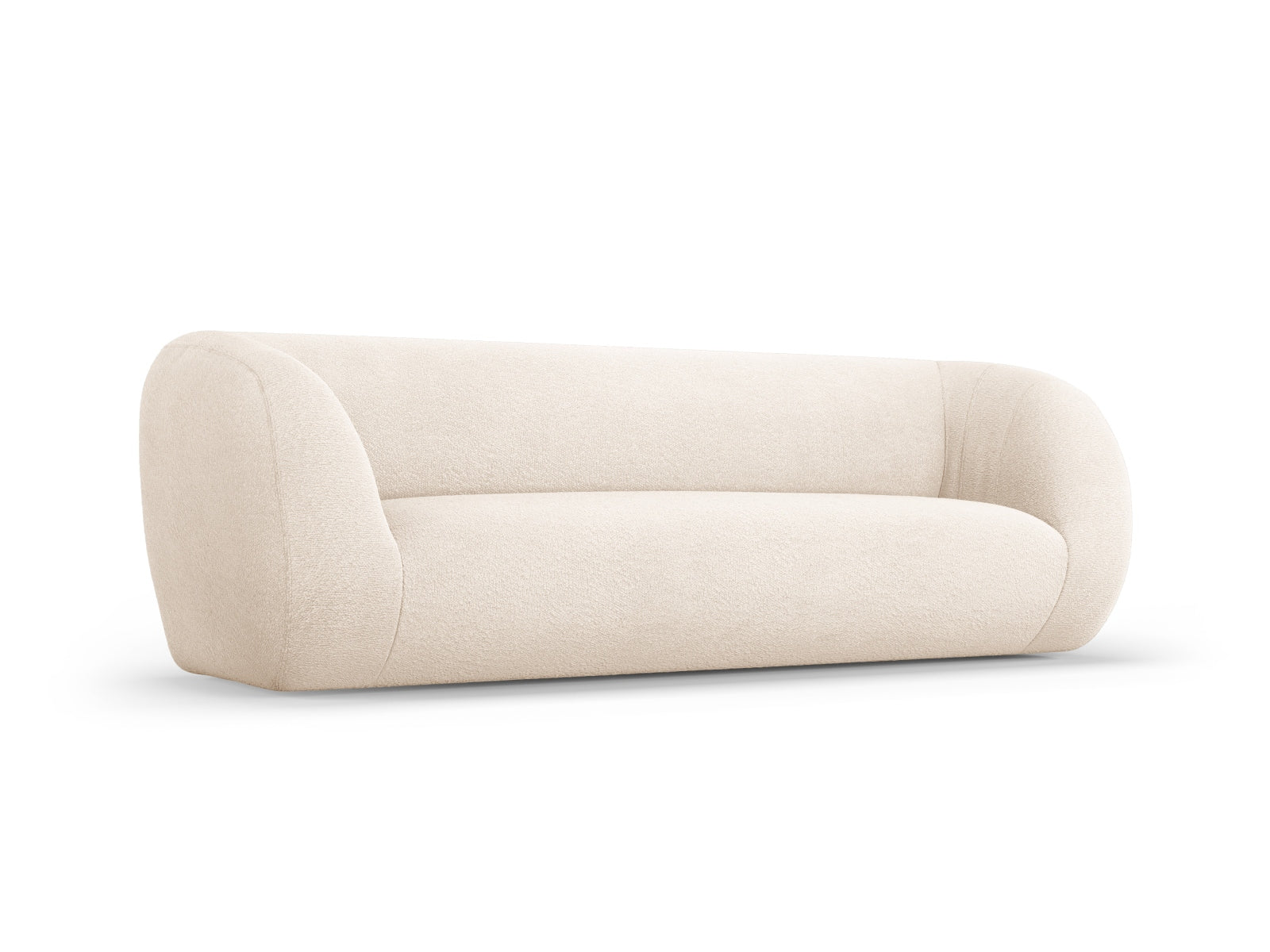 Gemütliches 3-Sitzer Sofa "Essen" aus hochwertigem Boucle-Stoff, perfekt für stilvolle Wohnzimmer, entworfen von Cosmopolitan Design.