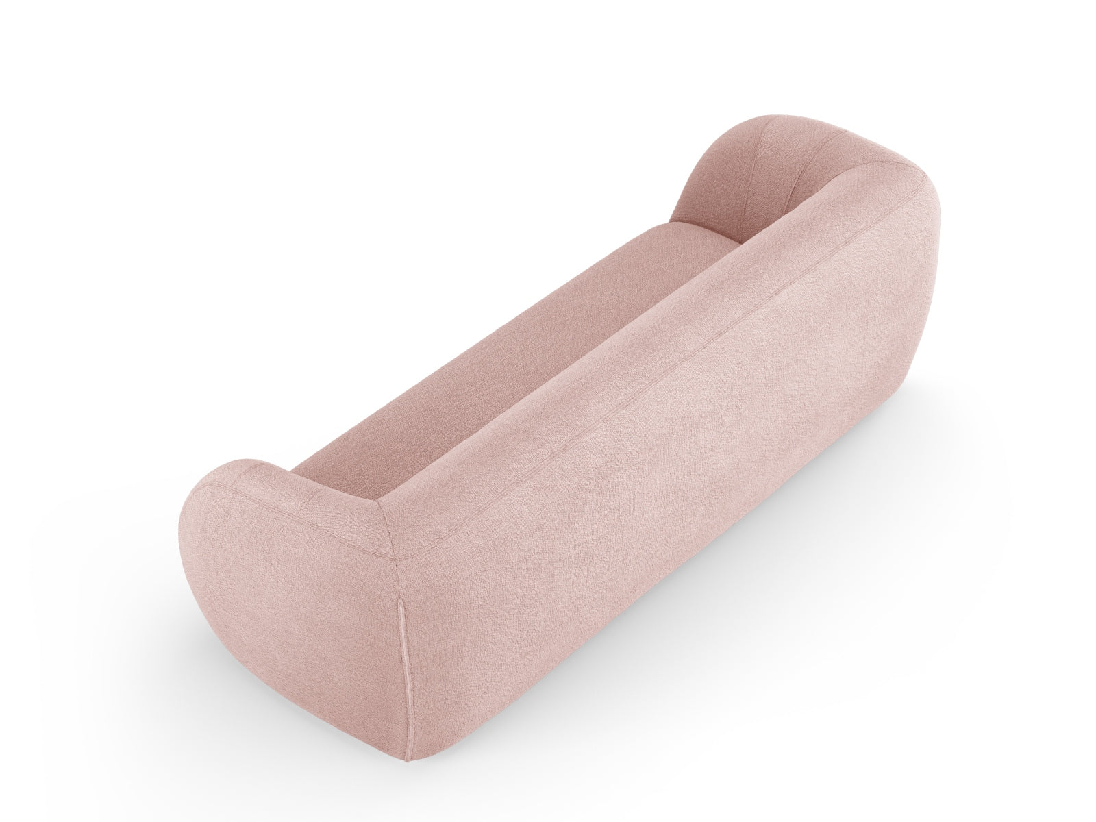 Elegantes 3-Sitzer Sofa "Essen" in sanftem Powder Pink, perfekt für stilvolle Wohnräume und entspannte Stunden von Cosmopolitan Design.