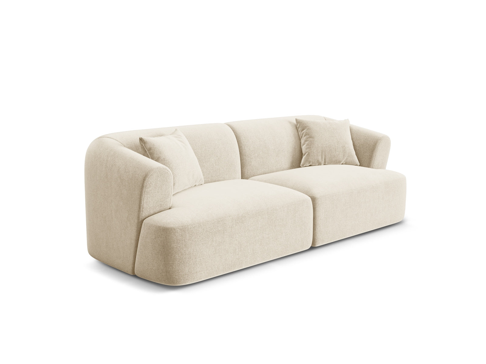 Elegantes 3-Sitzer Sofa Campi in sanftem Beige, ideal für moderne Wohnräume, erhältlich bei KAQTU Design AG.