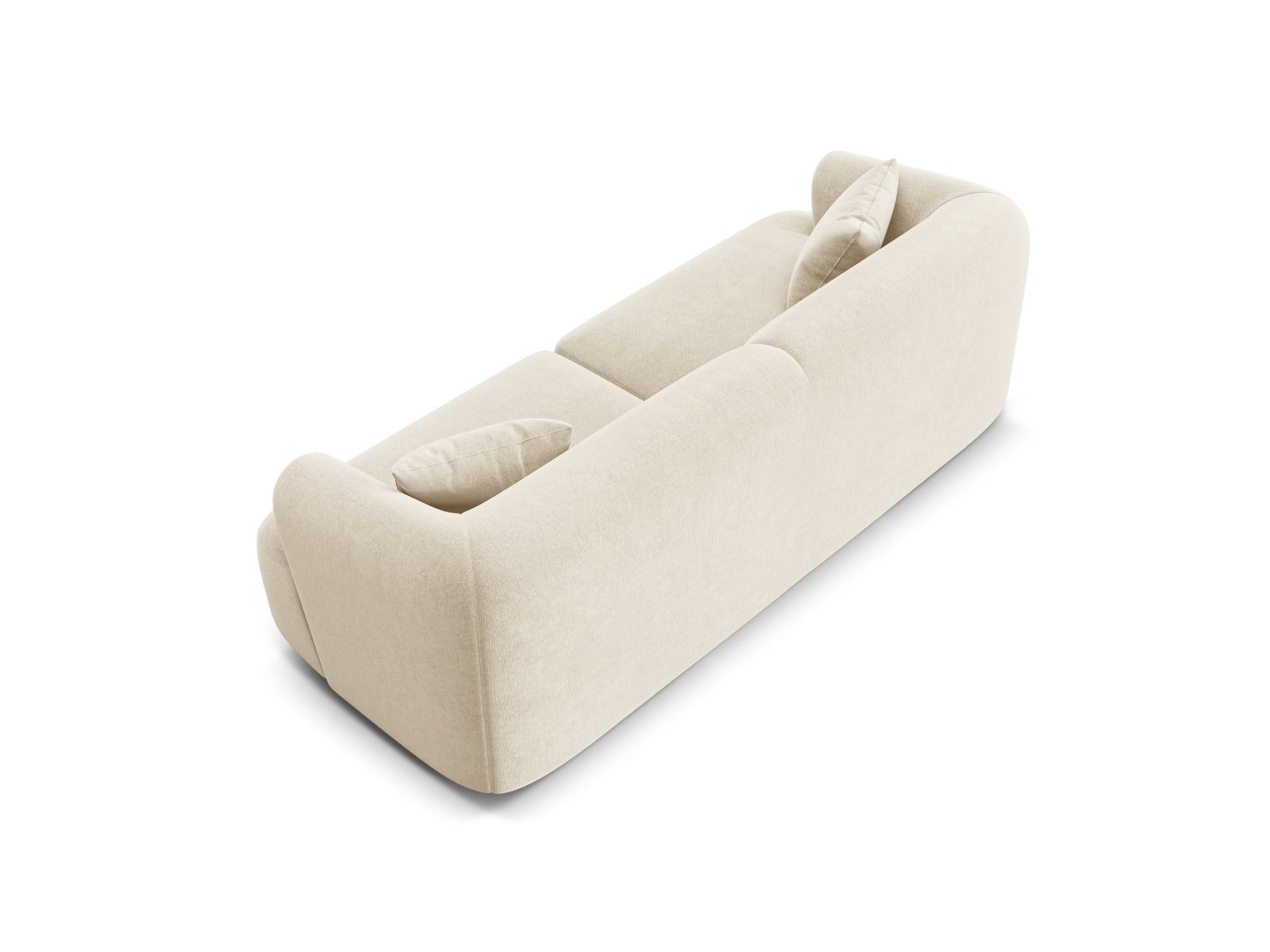 Stilvolles 3-Sitzer Sofa Campi in neutralem Beige, perfekt für zeitgemäße Interiors und gemütliche Entspannungszonen.