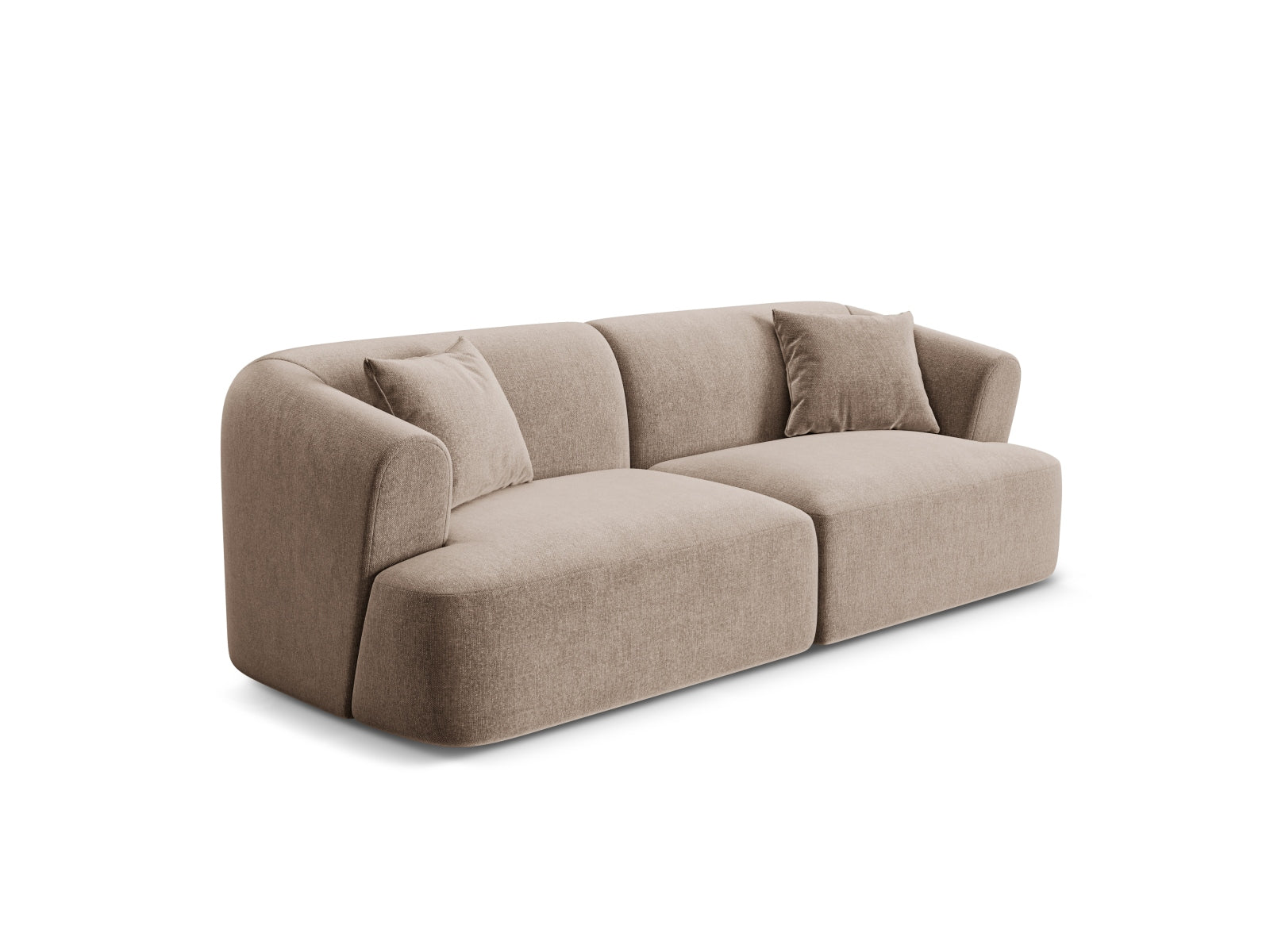 Elegantes 3-Sitzer Sofa Campi in stilvollem Dunkelbeige, ideal für moderne Wohnräume, erhältlich bei KAQTU Design AG.