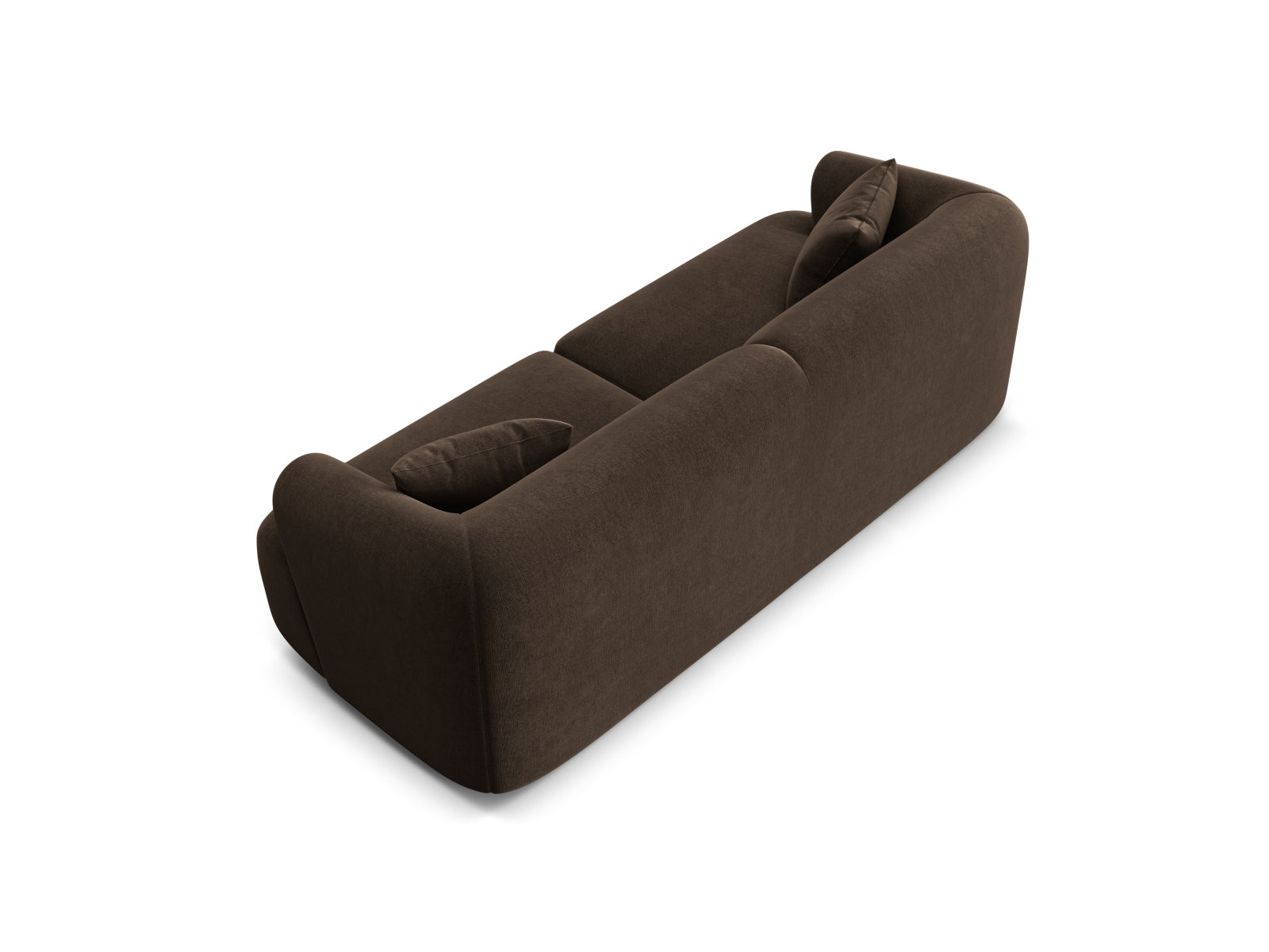 Modernes 3-Sitzer Sofa Campi in Chocolate-Vogue, perfekt für gemütliche Abende und stilvolle Einrichtungsideen.