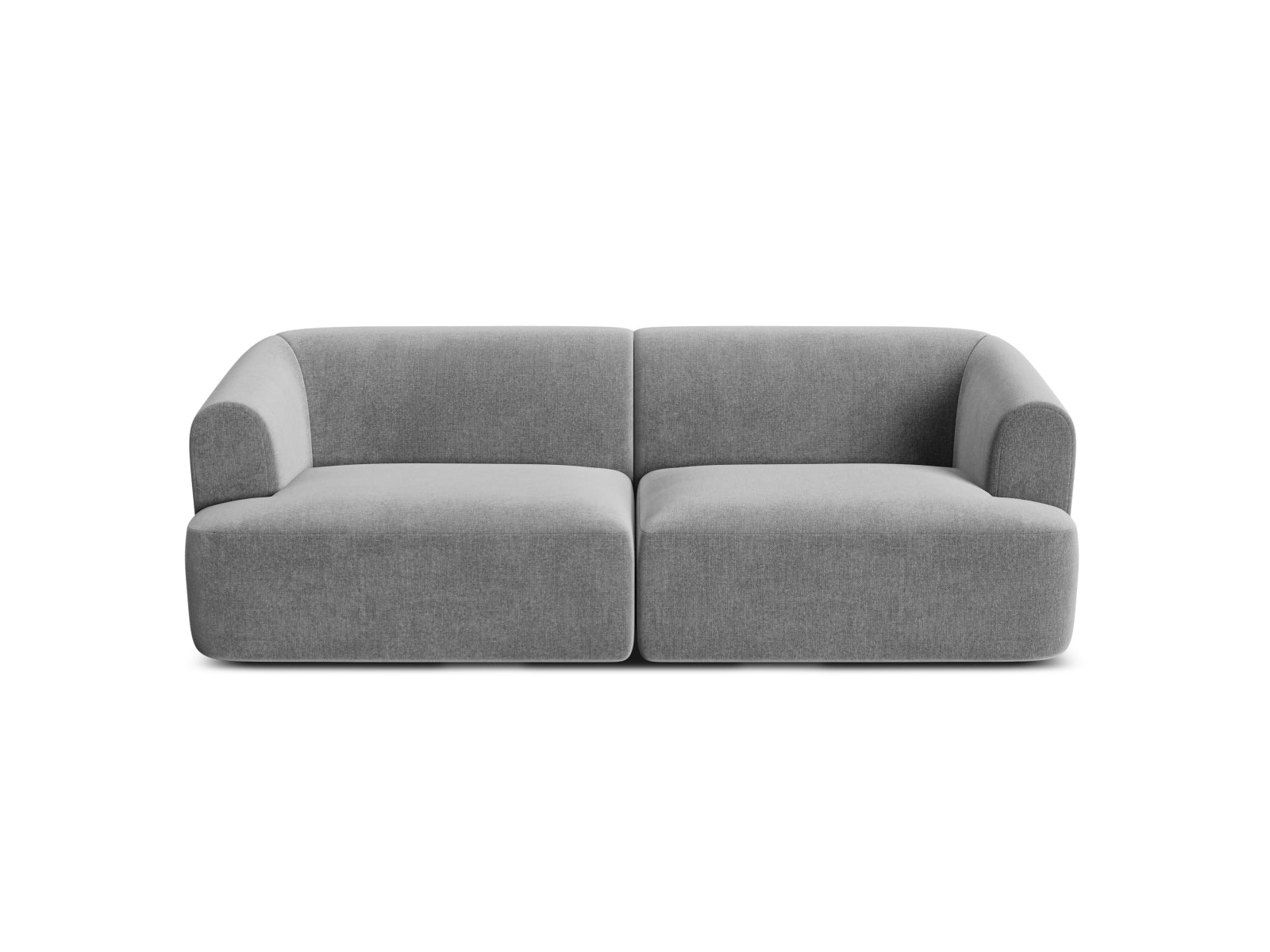 Elegantes 3-Sitzer Sofa Campi in modernem Grau, ideal für kreative Wohnkonzepte und komfortable Entspannung im Wohnzimmer.
