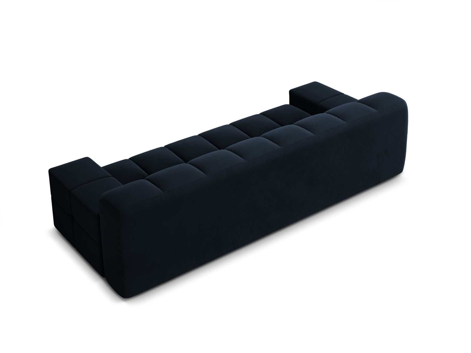 Elegantes 3-Sitzer Sofa Hawaii in edlem Navy Blue, aus feinem Magic Velvet, ideal für gemütliche Abende und modernes Wohndesign.