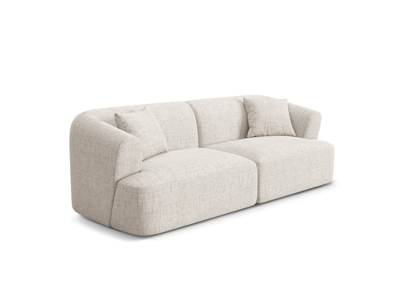 Elegantes 3-Sitzer Sofa Campi in sanftem Beige, ideal für moderne Wohnräume, erhältlich bei KAQTU Design AG.