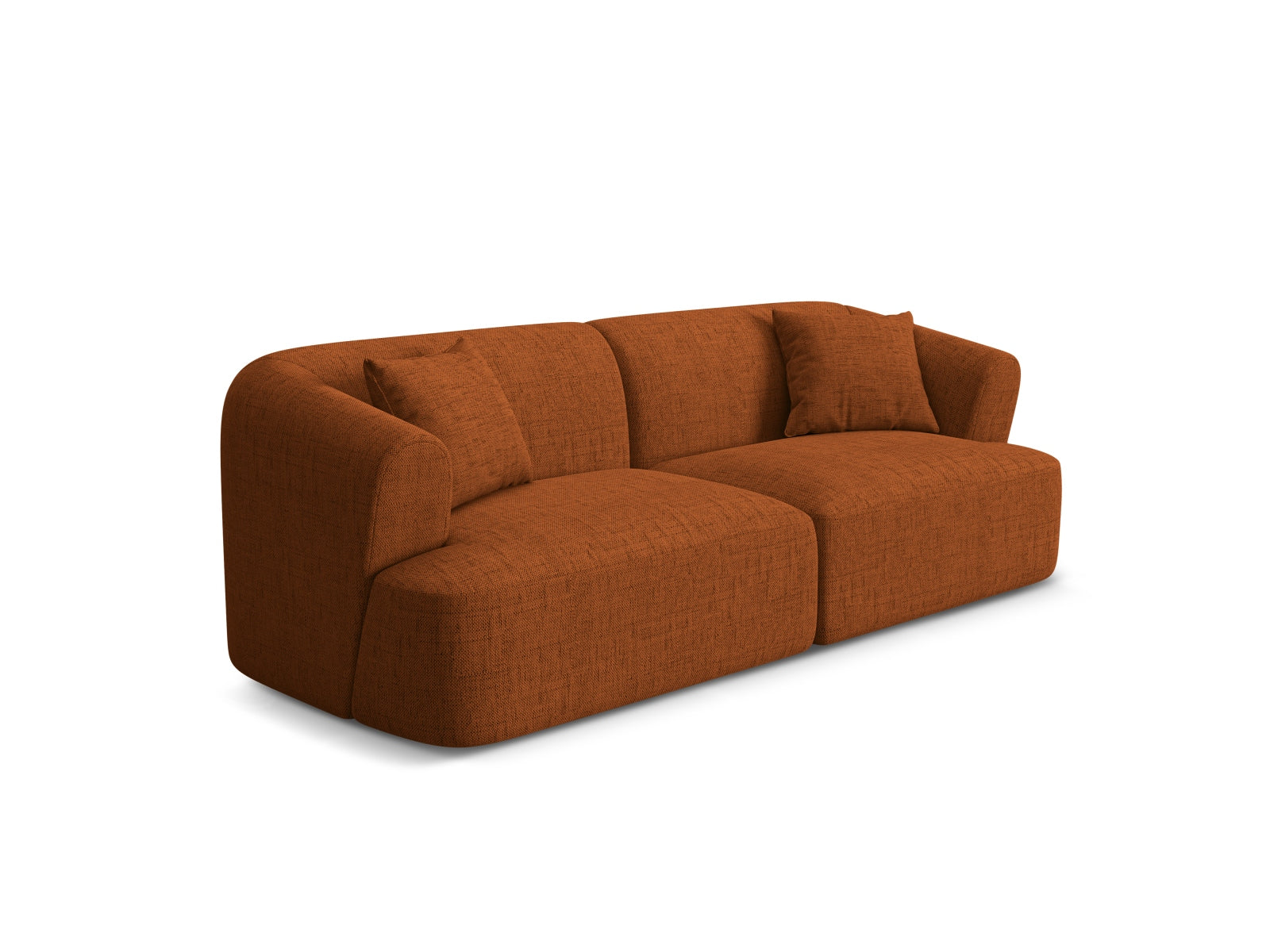 Elegantes 3-Sitzer Sofa Campi in warmem Brick-Moly, ideal für stilvolle Wohnräume. Modular und vielseitig von Cosmopolitan Design.