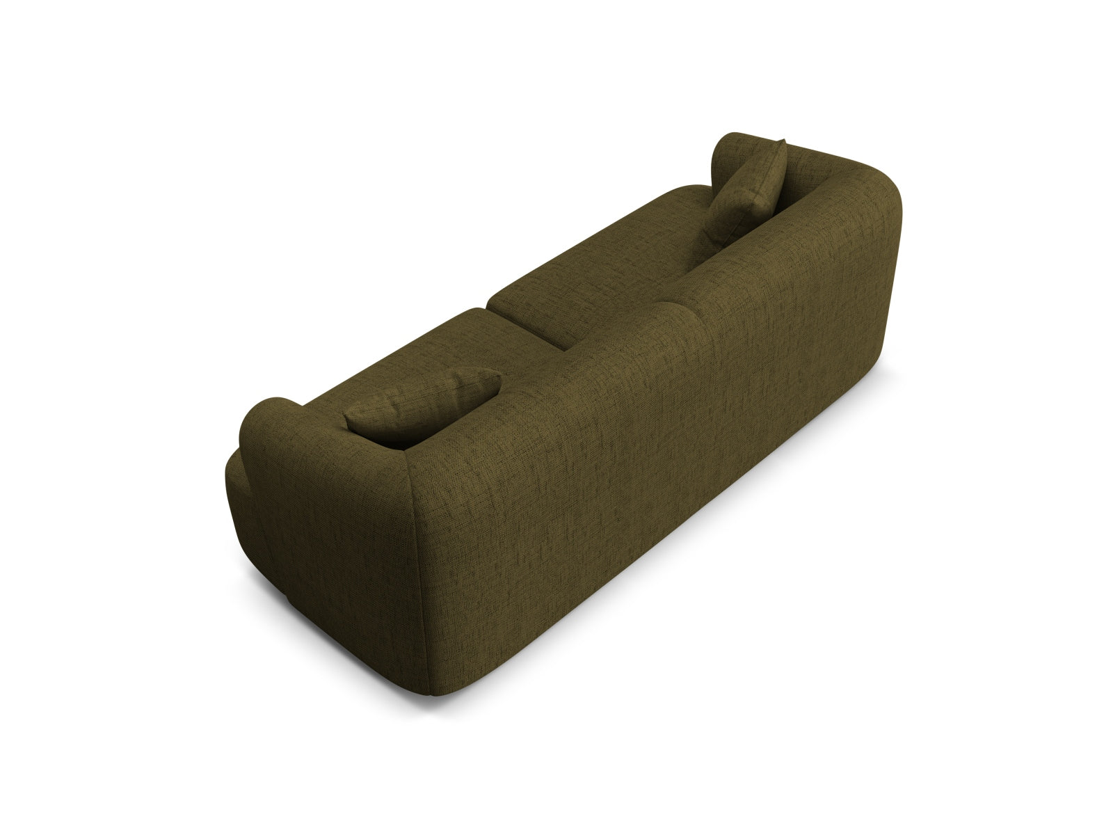 Modulares 3-Sitzer Sofa Campi in trendigem Grünton, perfekt für kreative Wohnkonzepte und komfortable Entspannung.
