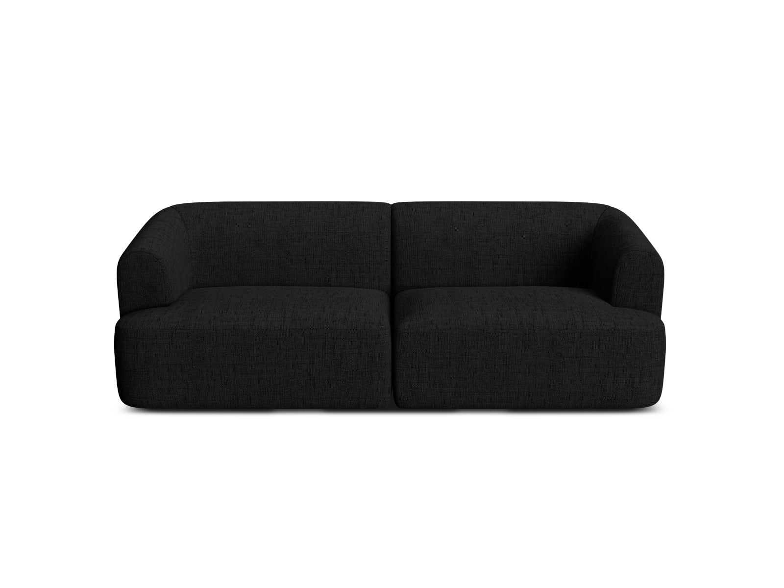 Elegantes 3-Sitzer Sofa Campi in klassischem Schwarz, ideal für moderne Wohnräume und flexible Gestaltungskonzepte.