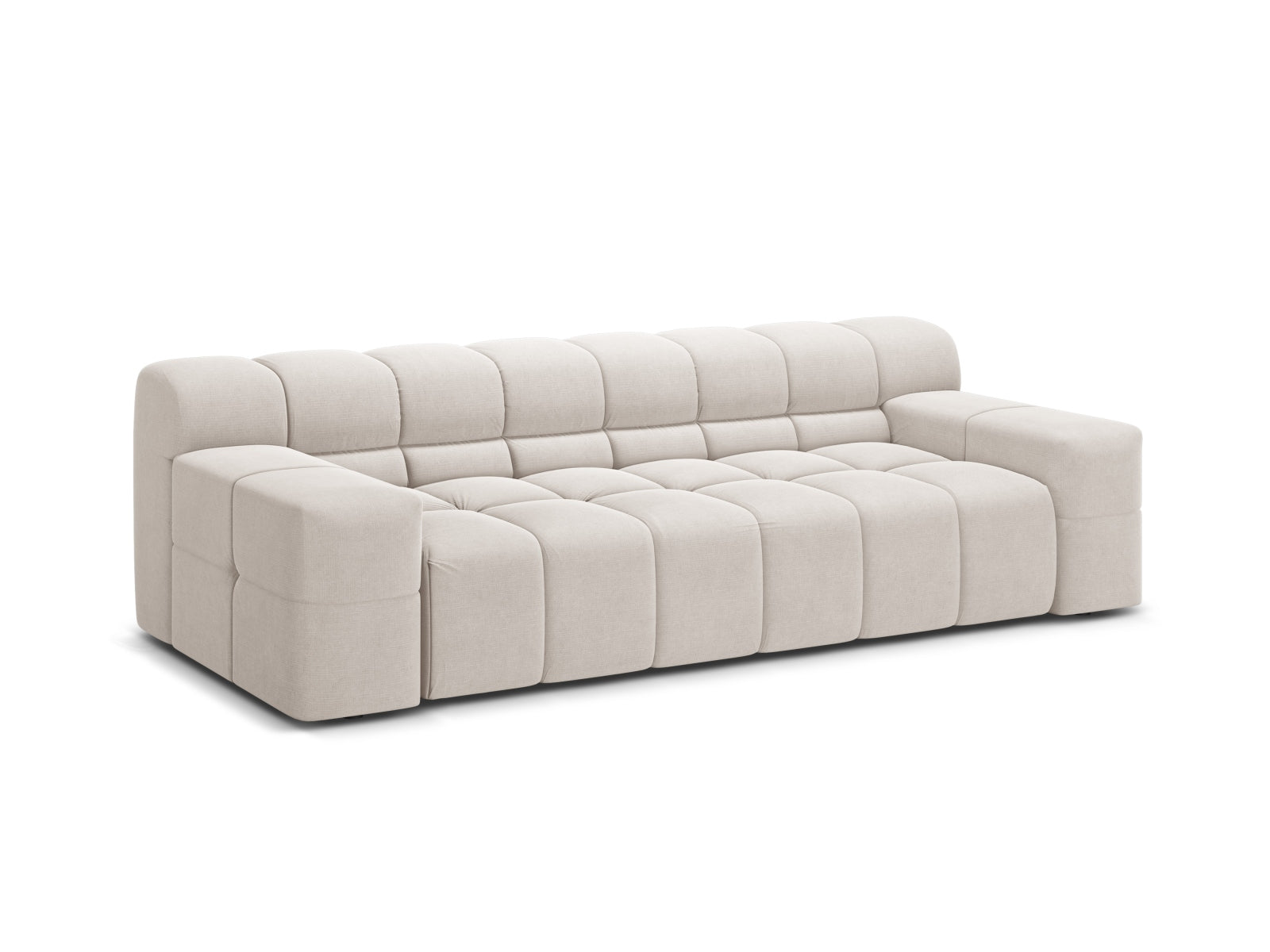 Elegantes 3-Sitzer Sofa Hawaii in sanftem Beige, ideal für stilvolle Wohnräume, präsentiert von Cosmopolitan Design.