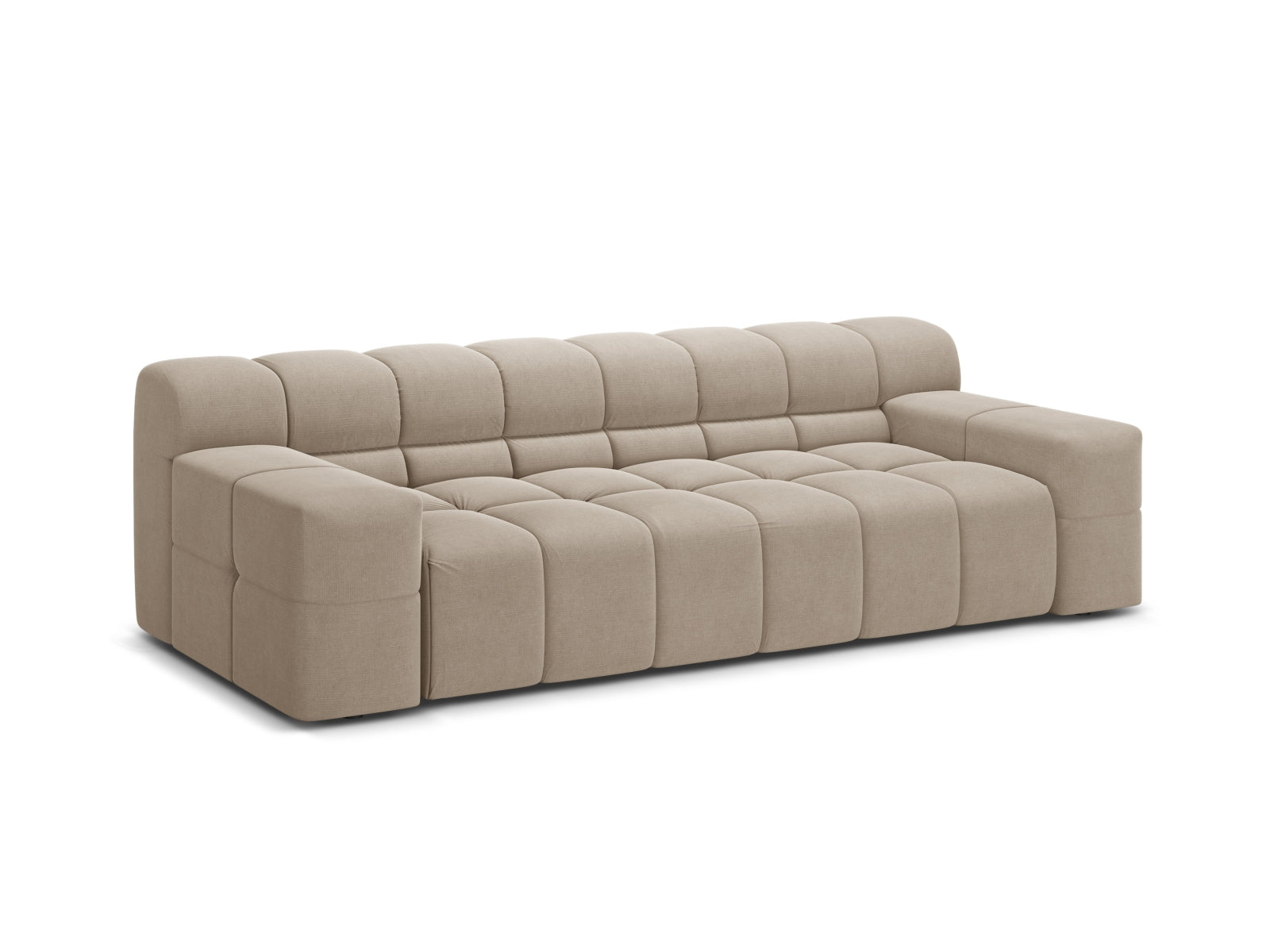 Elegantes 3-Sitzer Sofa Hawaii in stilvollem Cappuccino-Moly, ideal für moderne Wohnräume, erhältlich bei KAQTU Design AG.