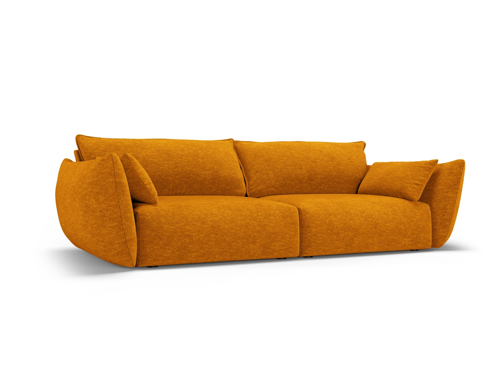 Elegantes 3-Sitzer Sofa Matera in strahlendem Gelb, ideal für stilvolle Wohnräume, präsentiert von Cosmopolitan Design.
