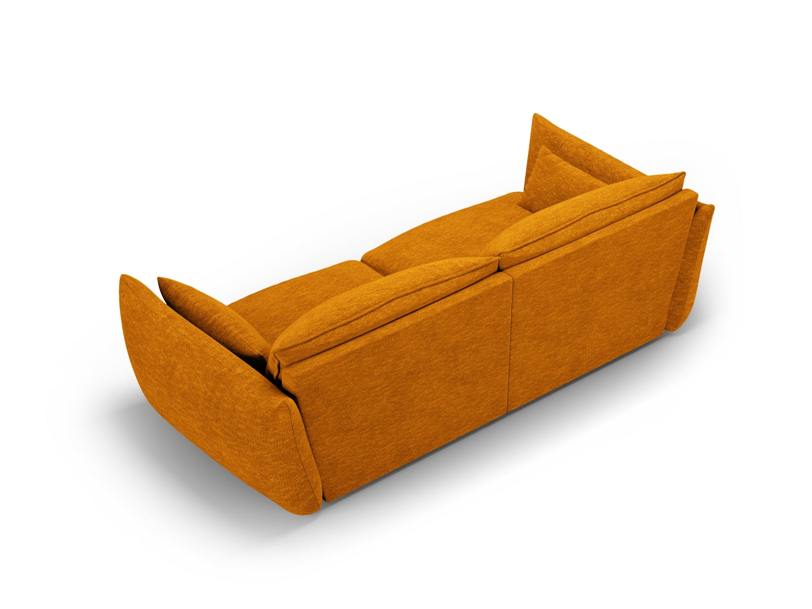 Elegantes 3-Sitzer Sofa Matera in strahlendem Gelb, ideal für stilvolle Wohnräume, entworfen von Cosmopolitan Design.