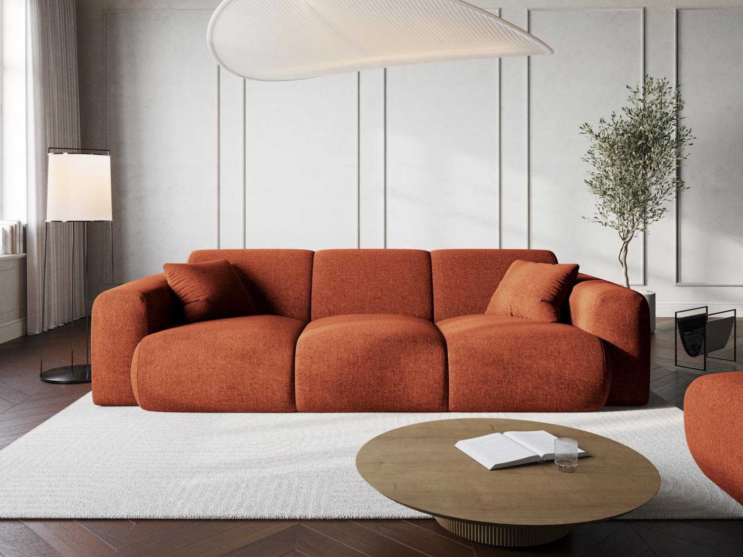 Erleben Sie das Nolio 3-Sitzer Sofa (95cm) von Cosmopolitan Design – ideal für kompakte Wohnräume, stilvoll und bequem zugleich!