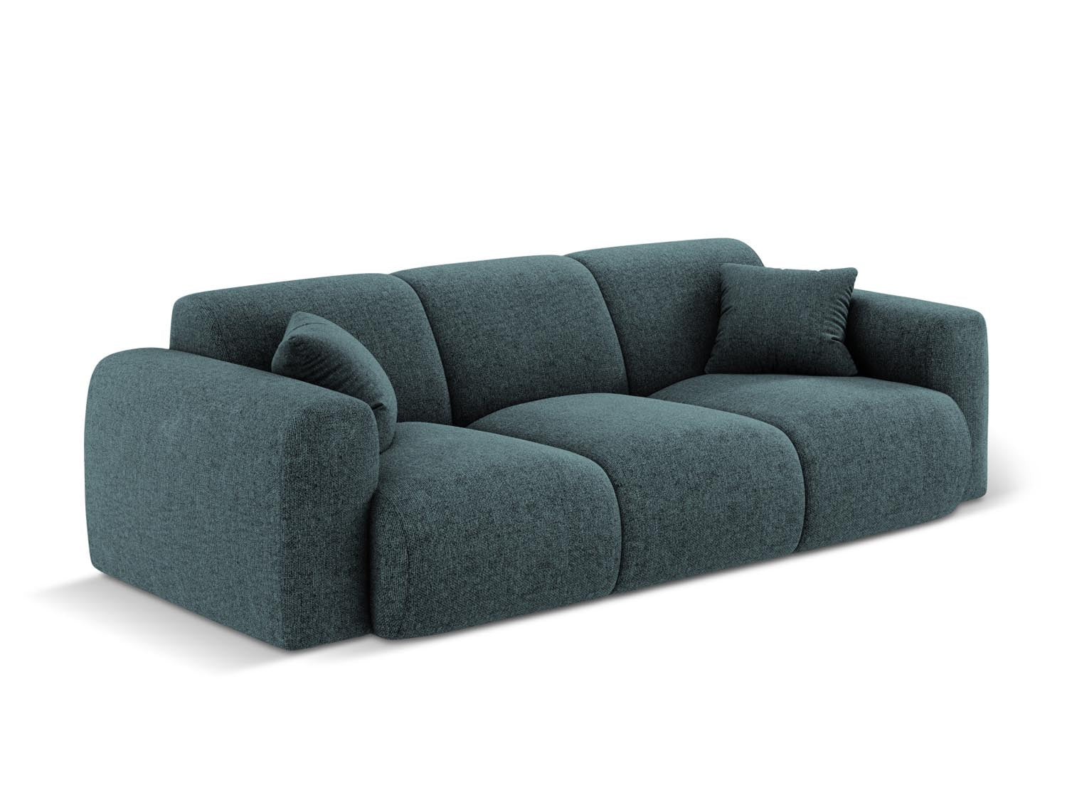 Stilvolles Nolio 3-Sitzer Sofa in Petrol-Haga, perfekt für moderne Wohnzimmer. Hochwertige Verarbeitung von Cosmopolitan Design.