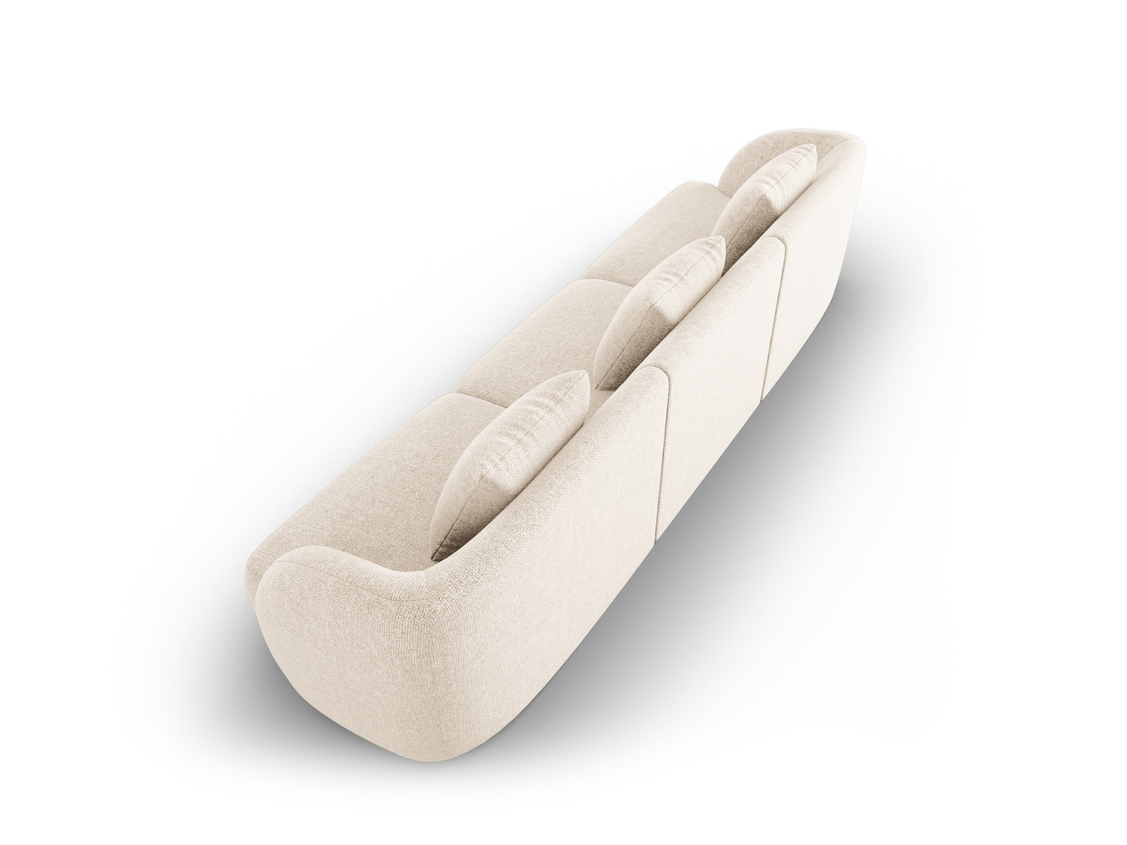 Stilvolles 3-Sitzer Sofa Tulum in sanftem Beige, perfekt für moderne Wohnkonzepte. Hochwertige Verarbeitung von Cosmopolitan Design.