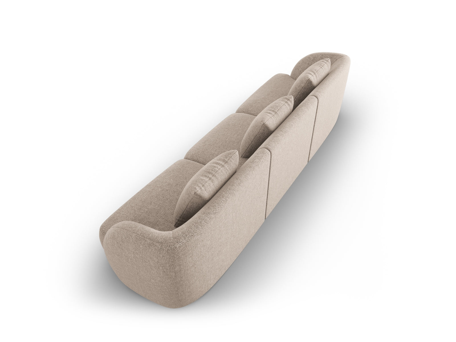 Elegantes 3-Sitzer Sofa Tulum in Beige von Cosmopolitan Design, perfekt für stilvolle Wohnräume und gemütliche Abende.