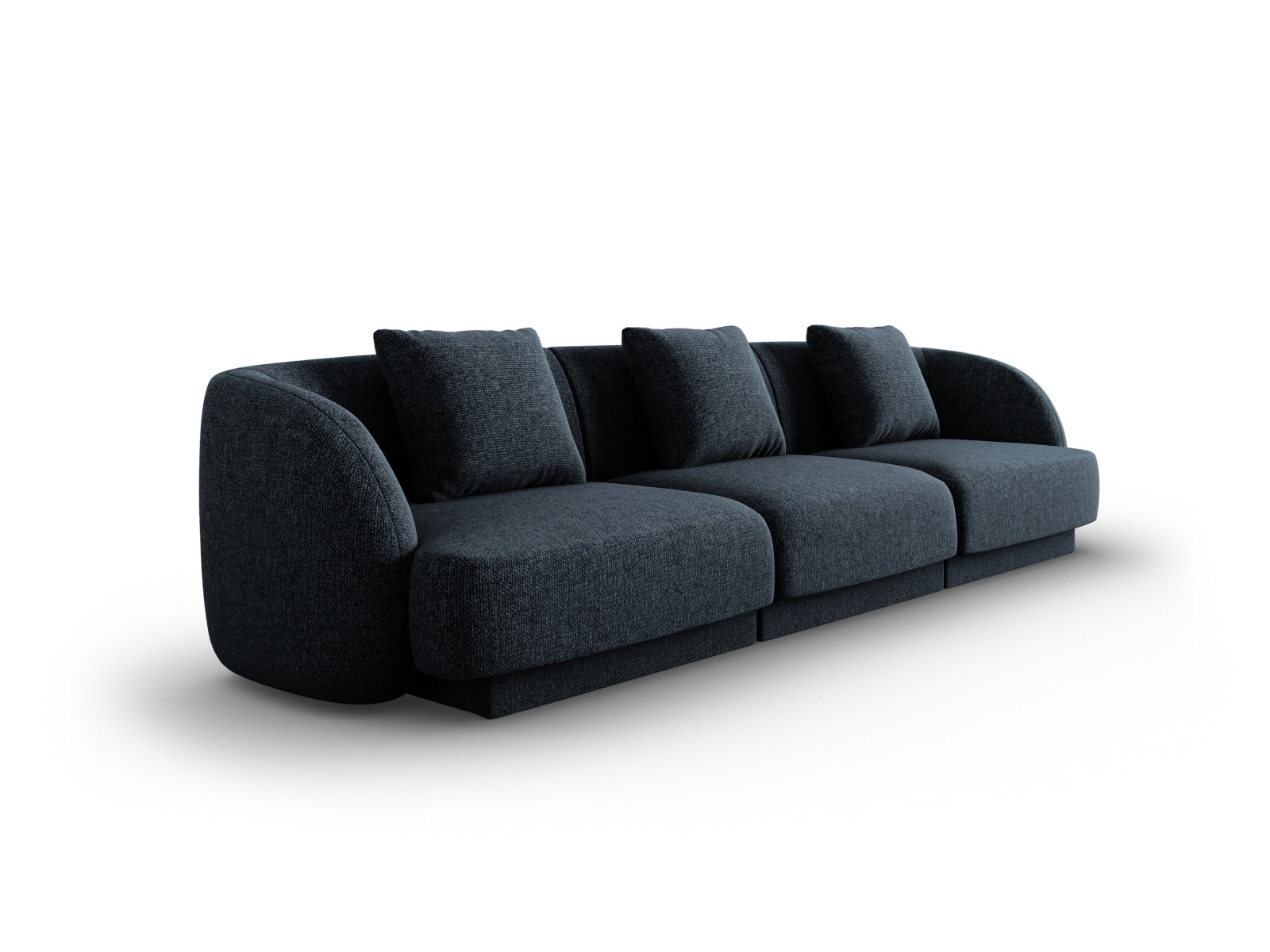 Elegantes Tulum 3-Sitzer Sofa in Royal Blue-Haga, ideal für stilvolle Wohnräume, präsentiert von Cosmopolitan Design.