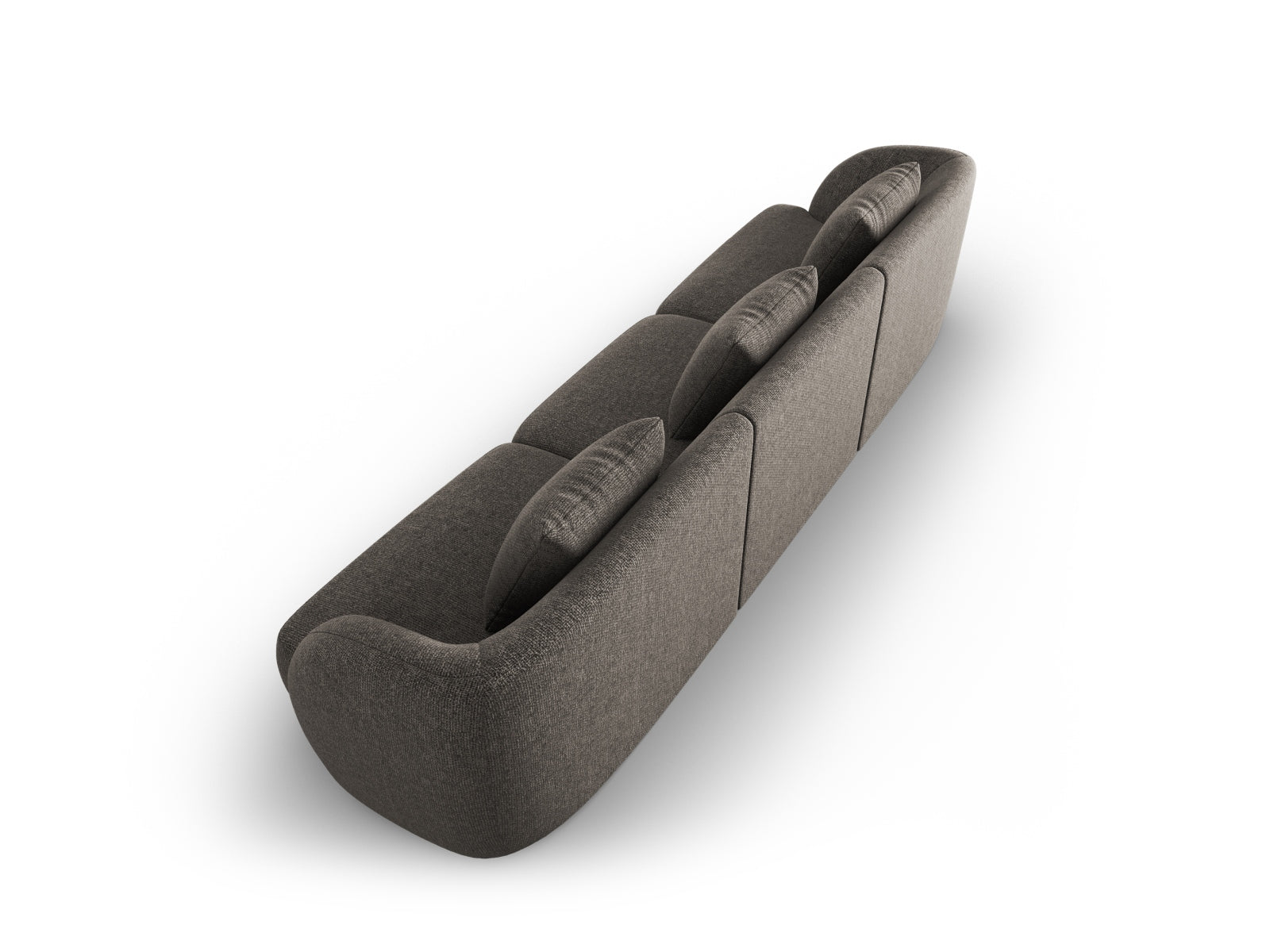Modernes 3-Sitzer Sofa Tulum in Grau, perfekt für gemütliche Wohnzimmer. Hochwertige Verarbeitung von Cosmopolitan Design.