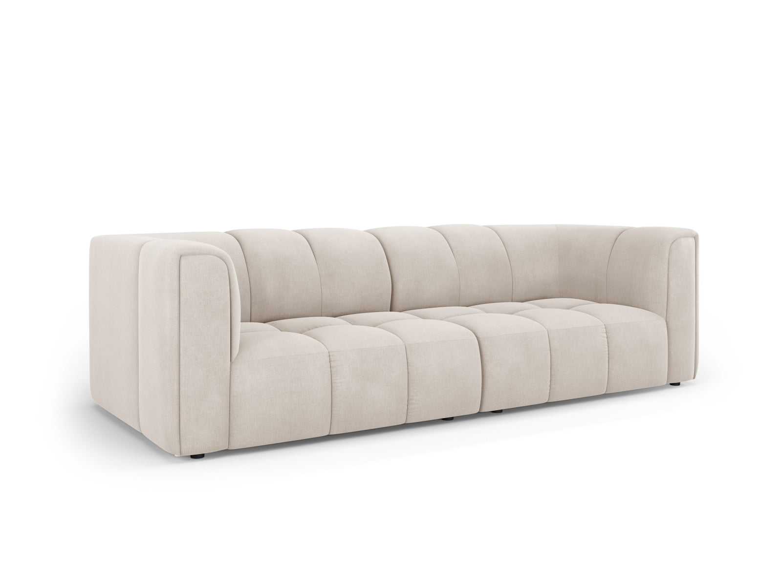 Beige 3-Sitzer Sofa Moritz von Cosmopolitan Design, modern und modular, ideal für stilvolle Wohnräume, präsentiert von KAQTU Design AG.