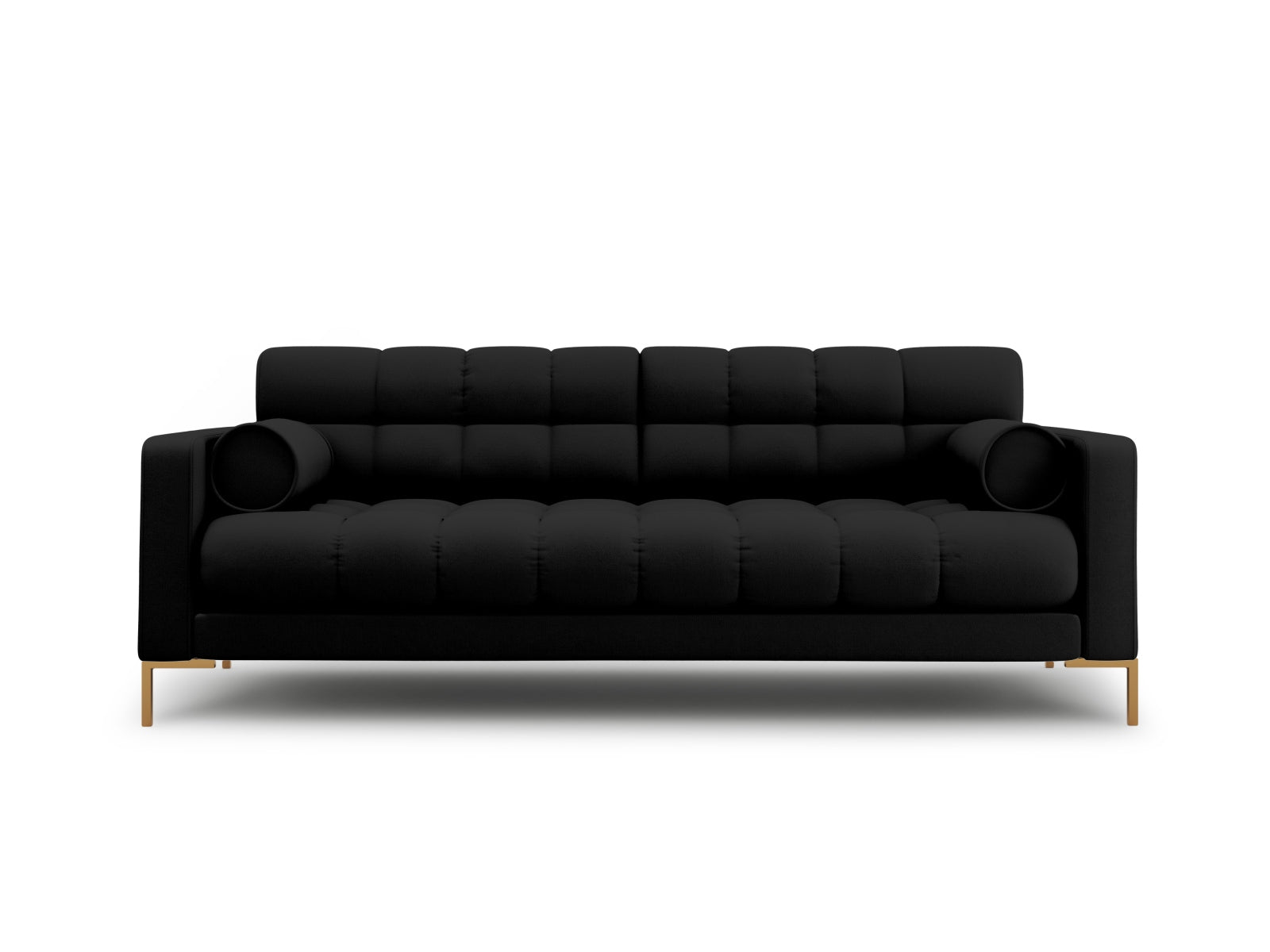 Stilvolles 3-Sitzer Sofa Bali in leuchtendem Gelb, perfekt für moderne Wohnzimmer und gesellige Abende mit Freunden.
