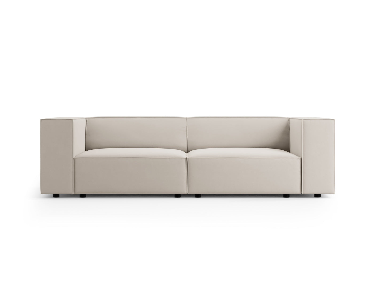 Arendal Velour Sofa 3 Sitzer in Ecru präsentiert im Onlineshop von KAQTU Design AG. 3er Sofa ist von Cosmopolitan Design