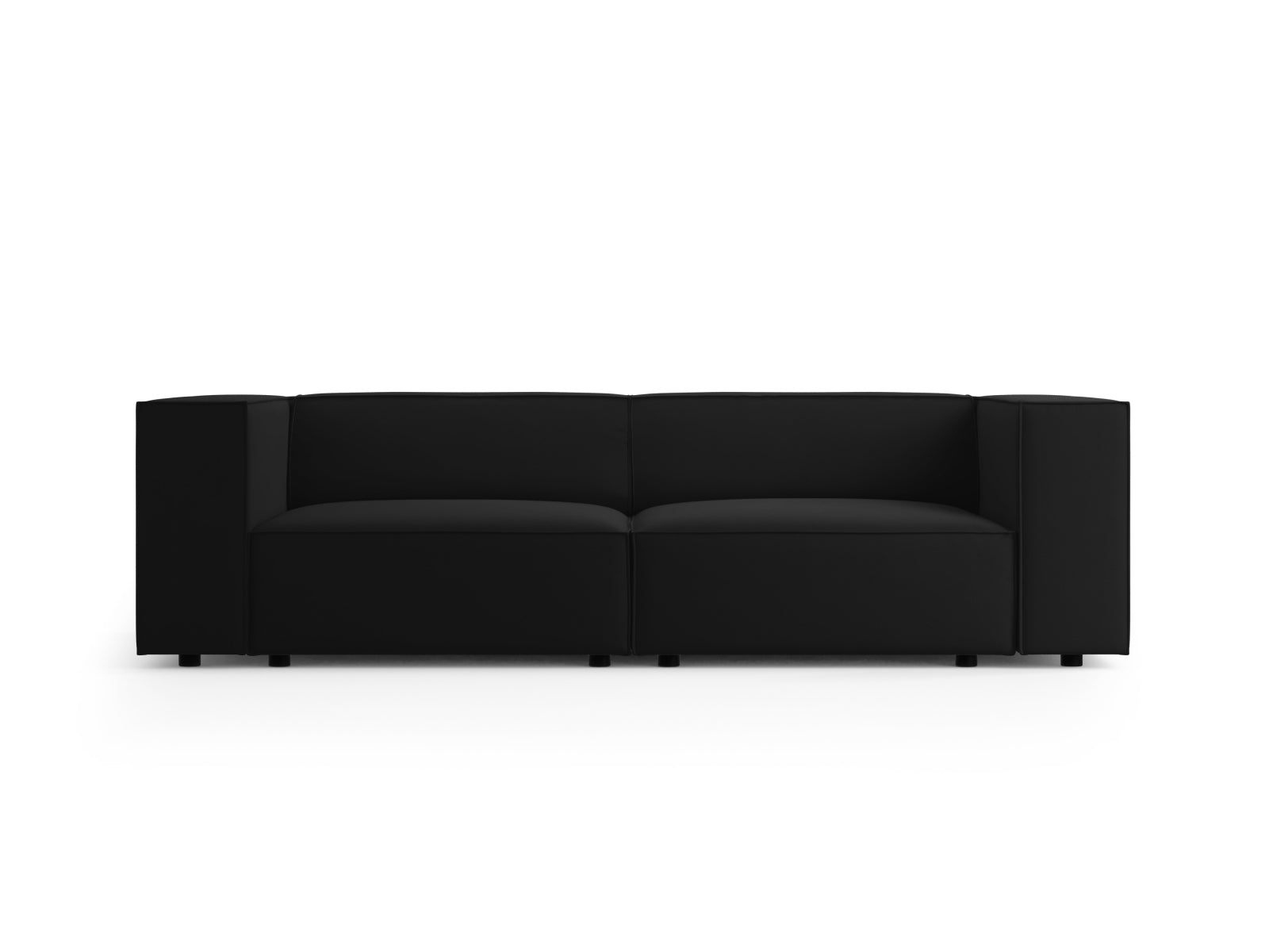 Arendal Velour Sofa 3 Sitzer in Black präsentiert im Onlineshop von KAQTU Design AG. 3er Sofa ist von Cosmopolitan Design