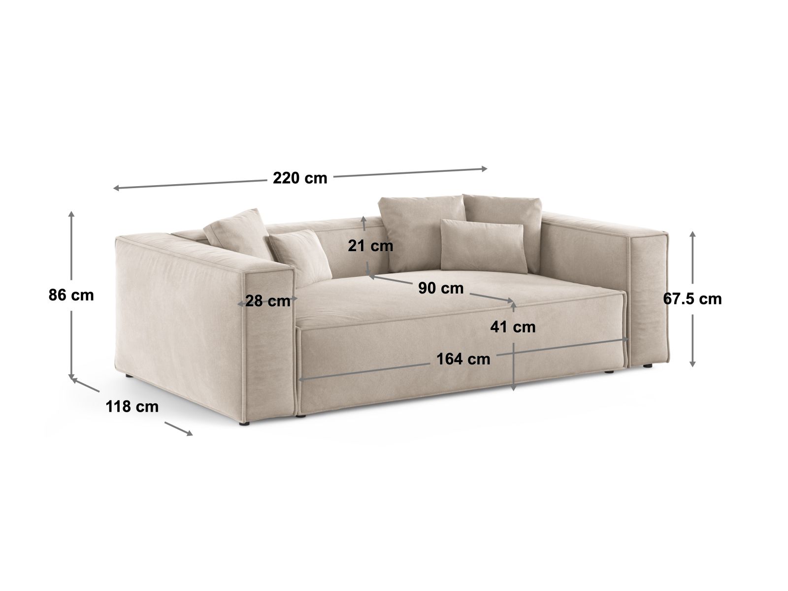 Modernes 3-Sitzer Sofa Aveiro in Royal Blue-Casino, perfekt für stilvolle Wohnräume, bietet Komfort und Eleganz für Ihr Zuhause.