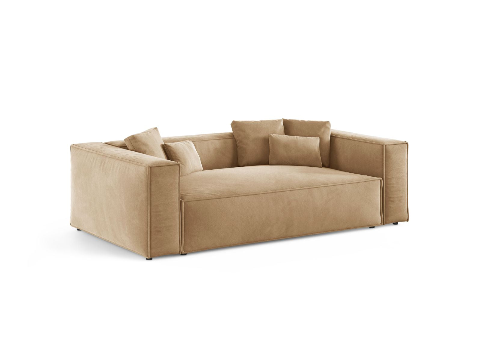 Elegantes 3-Sitzer Sofa Aveiro in Sand-Casino, stilvoll und modern, ideal für jedes Wohnzimmer, erhältlich bei KAQTU Design AG.
