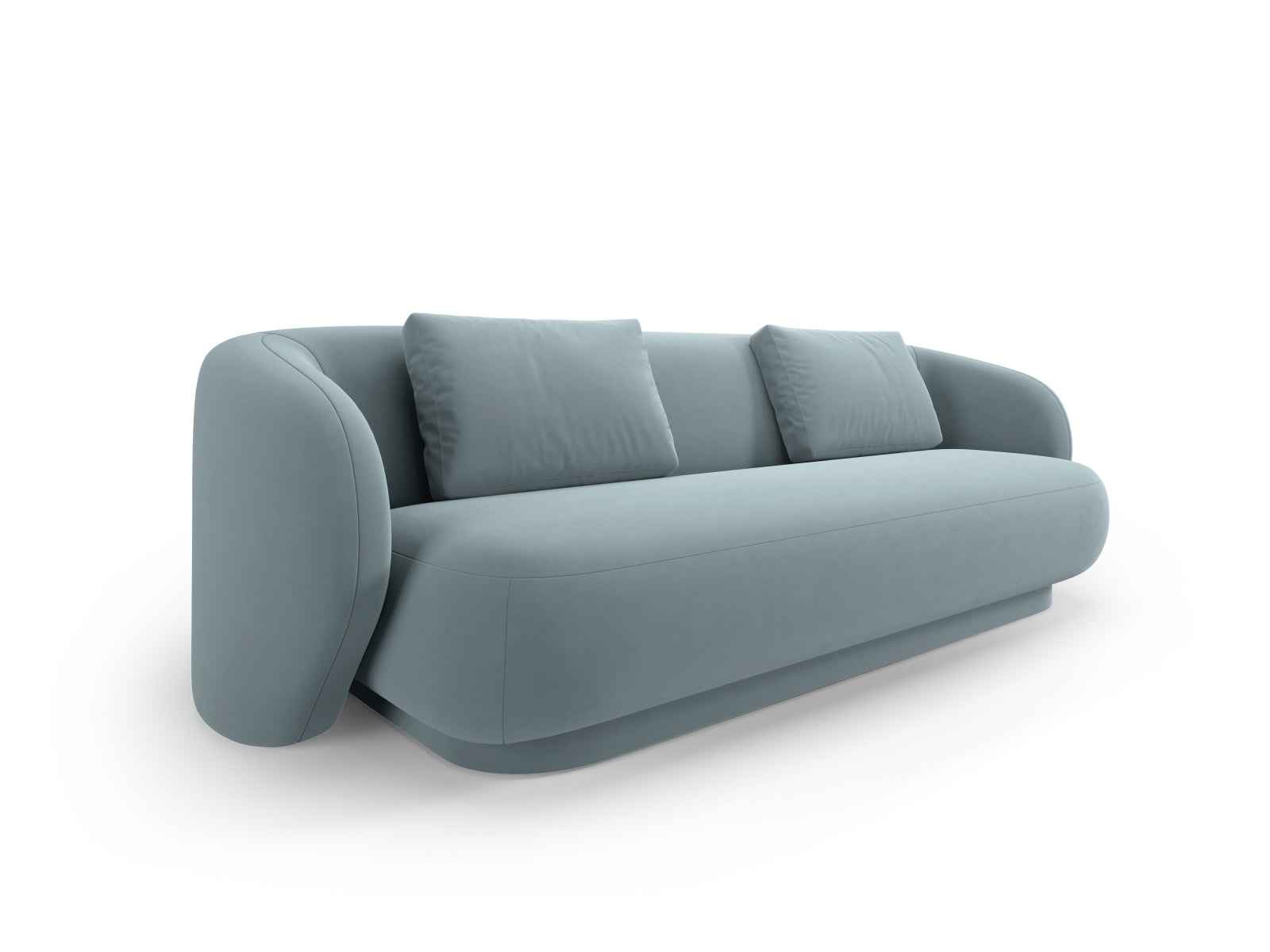 Camden Velour Sofa 3 Sitzer in Light Blue präsentiert im Onlineshop von KAQTU Design AG. 3er Sofa ist von Cosmopolitan Design