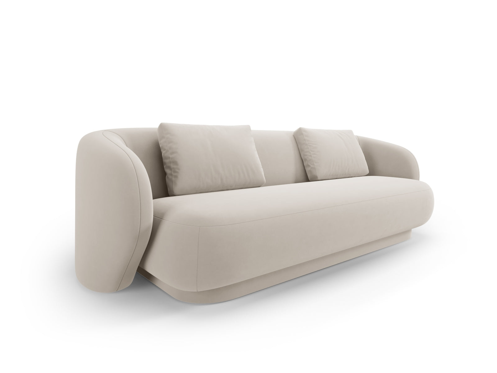 Camden Velour Sofa 3 Sitzer in Ecru präsentiert im Onlineshop von KAQTU Design AG. 3er Sofa ist von Cosmopolitan Design