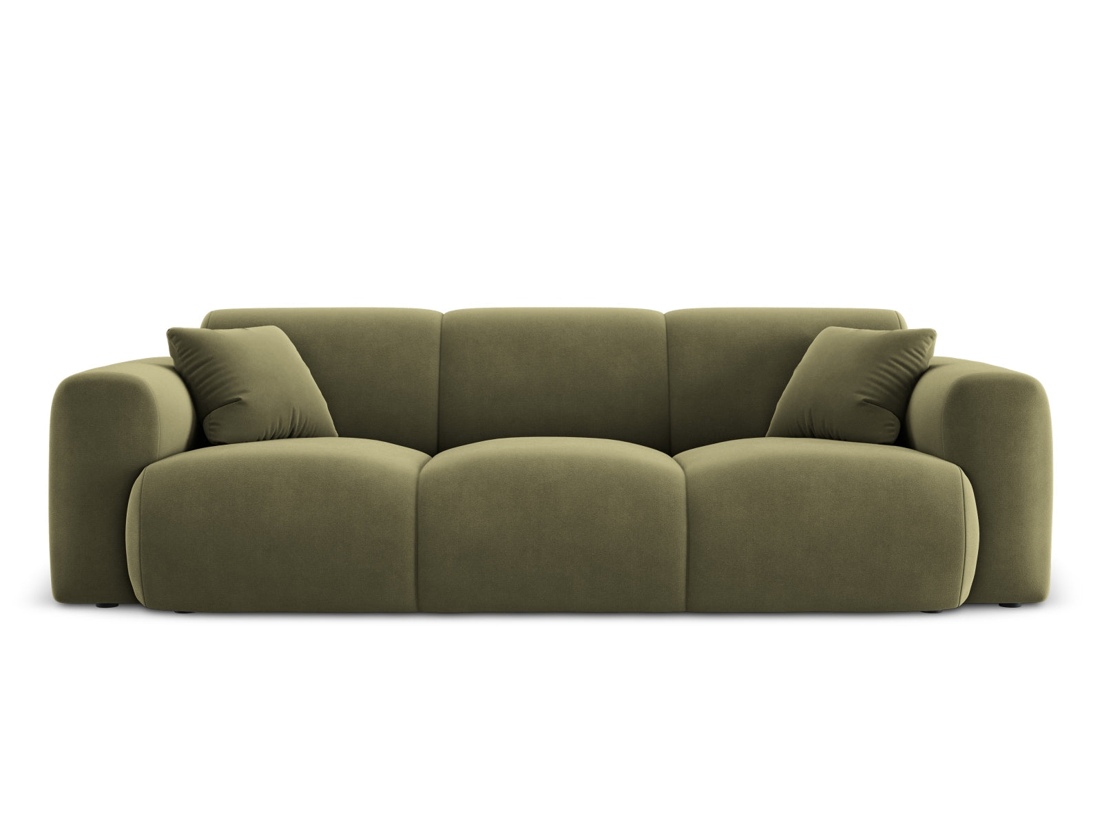 Nolio Velour Sofa 3 Sitzer 95cm in Light Green-Casino präsentiert im Onlineshop von KAQTU Design AG. 3er Sofa ist von Cosmopolitan Design