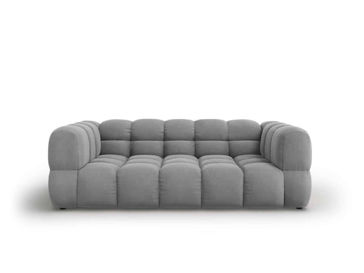 Sky Velour Sofa 3 Sitzer 102cm in Light Grey-Casino präsentiert im Onlineshop von KAQTU Design AG. 3er Sofa ist von Cosmopolitan Design