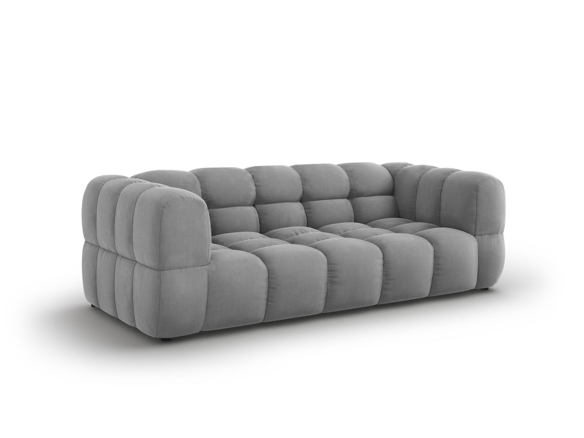 Sky Velour Sofa 3 Sitzer 102cm in Light Grey-Casino präsentiert im Onlineshop von KAQTU Design AG. 3er Sofa ist von Cosmopolitan Design