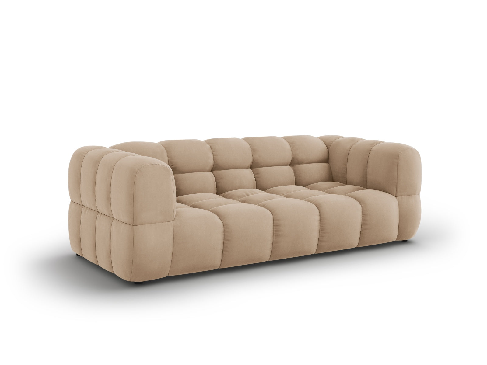 Elegantes Sky Velour Sofa in Sand-Casino, 3-Sitzer mit 102 cm Breite, stilvolles Design von Cosmopolitan für Ihr Zuhause.