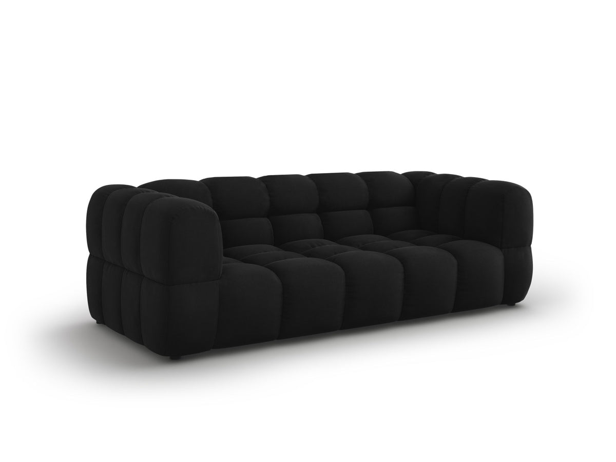 Sky Velour Sofa 3 Sitzer 102cm in Black-Casino präsentiert im Onlineshop von KAQTU Design AG. 3er Sofa ist von Cosmopolitan Design