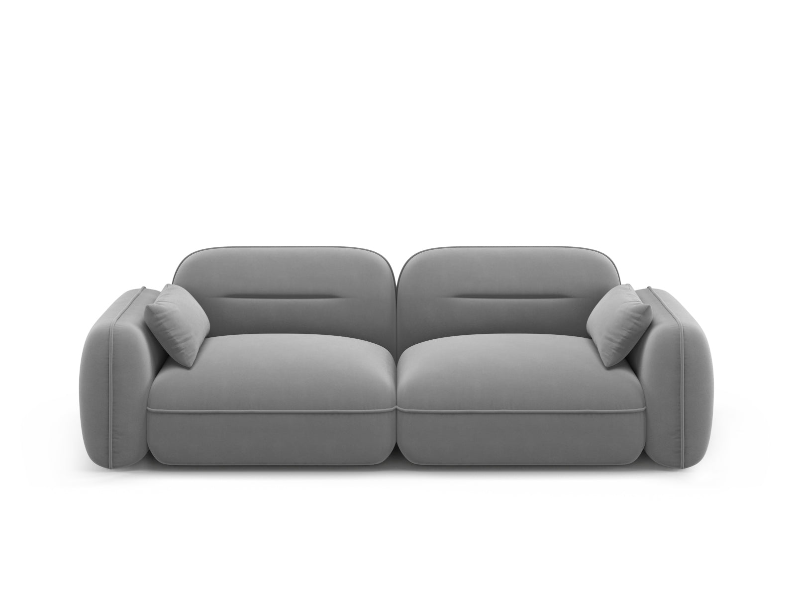 Sydney Velour Modular Sofa 3 Sitzer in Light Grey präsentiert im Onlineshop von KAQTU Design AG. 3er Sofa ist von Cosmopolitan Design