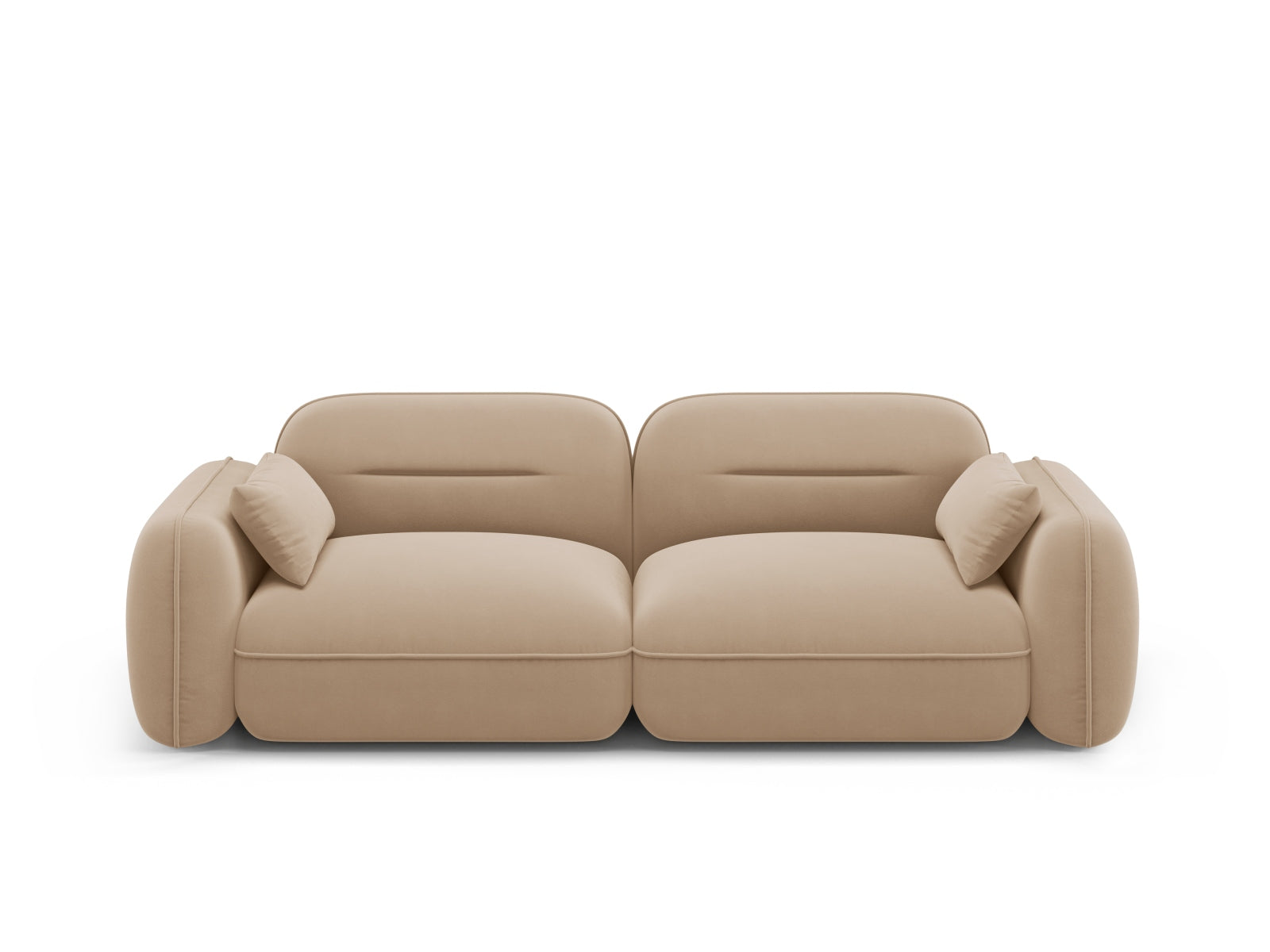 Sydney Velour Modular Sofa 3 Sitzer in Sand-Casino präsentiert im Onlineshop von KAQTU Design AG. 3er Sofa ist von Cosmopolitan Design