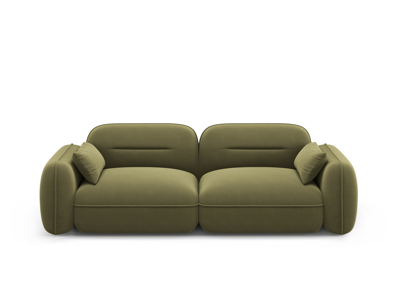 Sydney Velour Modular Sofa 3 Sitzer in Light Green-Casino präsentiert im Onlineshop von KAQTU Design AG. 3er Sofa ist von Cosmopolitan Design
