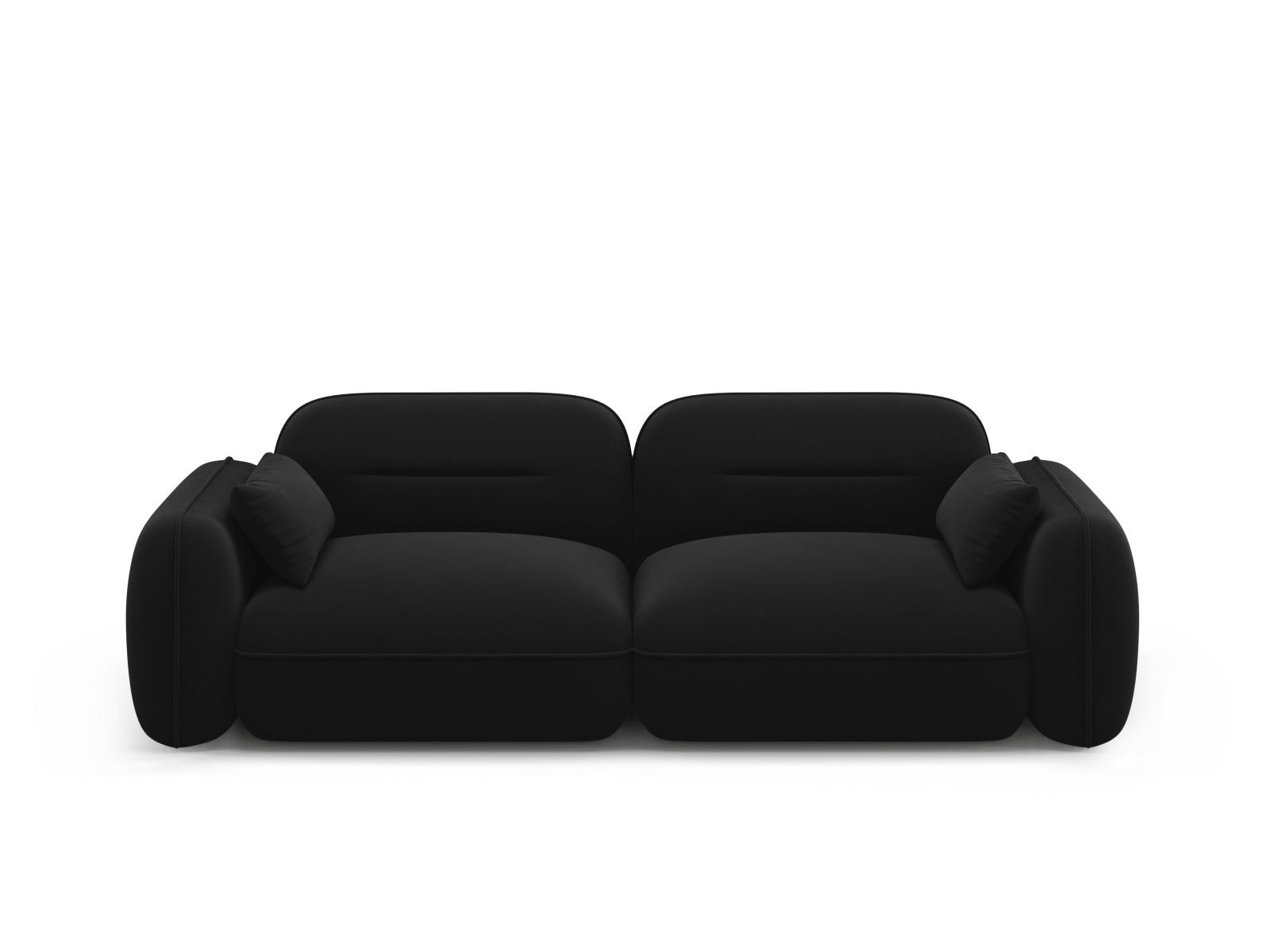 Sydney Velour Modular Sofa 3 Sitzer in Black-Casino präsentiert im Onlineshop von KAQTU Design AG. 3er Sofa ist von Cosmopolitan Design