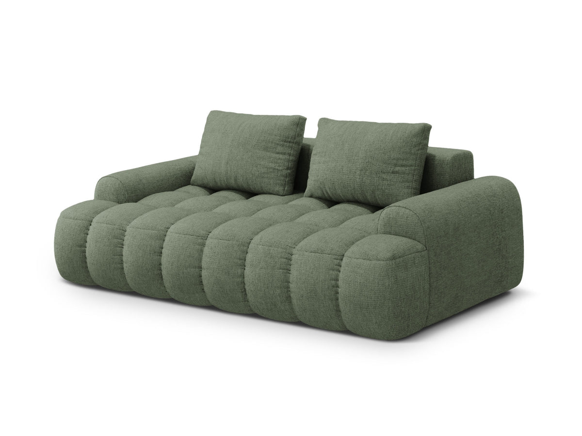 Linz Sofa 3 Sitzer 100cm in Dark Olive Green-Sorella präsentiert im Onlineshop von KAQTU Design AG. 3er Sofa ist von Cosmopolitan Design