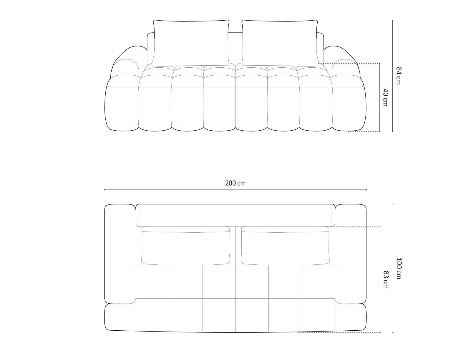 Elegantes Linz 3-Sitzer Sofa in strahlendem Blau, ideal für stilvolle Wohnräume und entspannte Stunden, entworfen von Cosmopolitan Design.