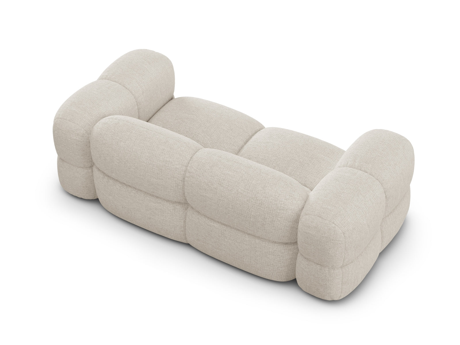 Elegantes 3-Sitzer Sofa Loretto in Beige von Cosmopolitan Design, perfekt für stilvolle Wohnzimmer und gesellige Abende.