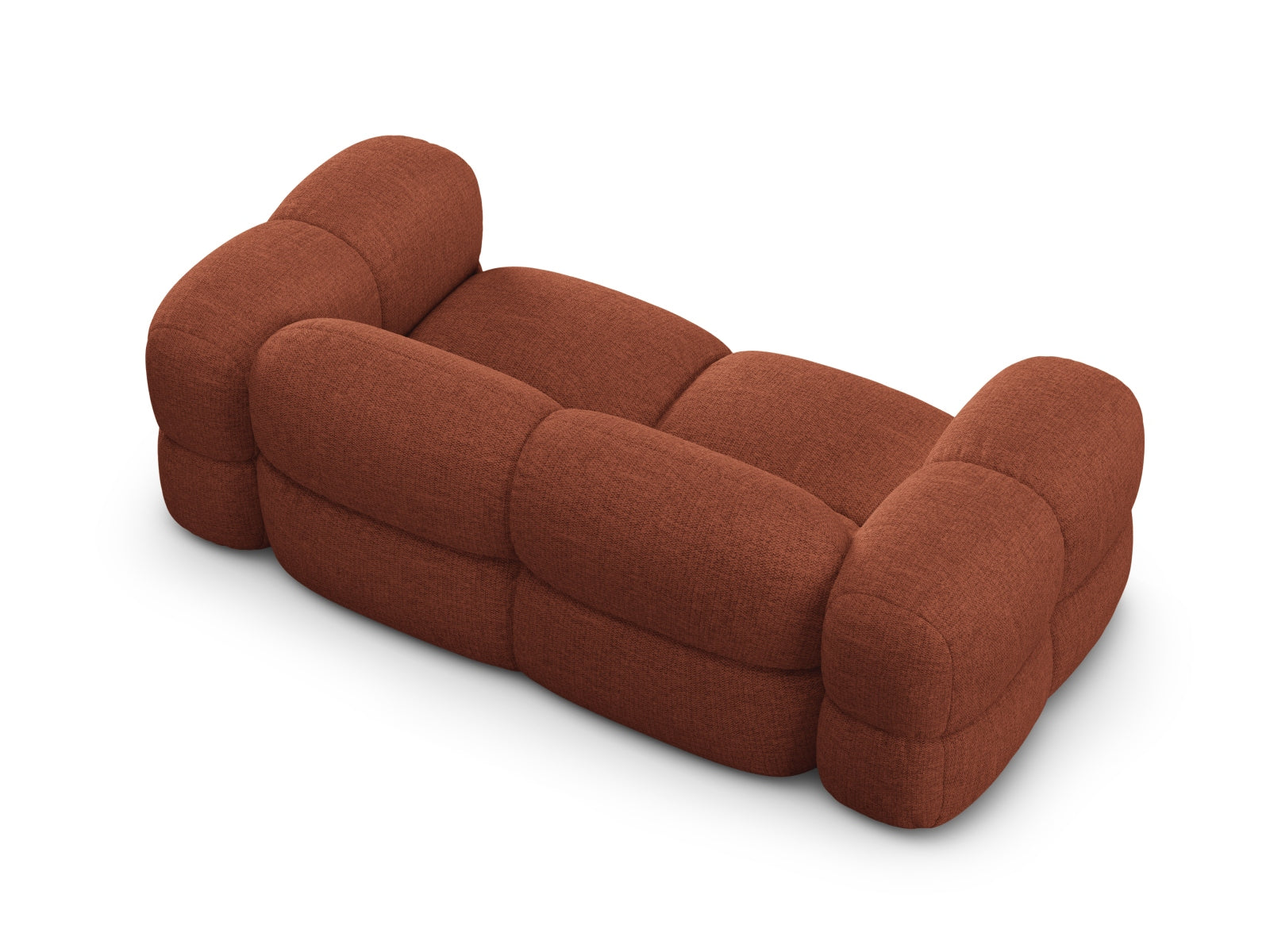 Modernes 3-Sitzer Sofa Loretto in Coral-Sorella, perfekt für gemütliche Abende und stilvolle Einrichtung, von Cosmopolitan Design.