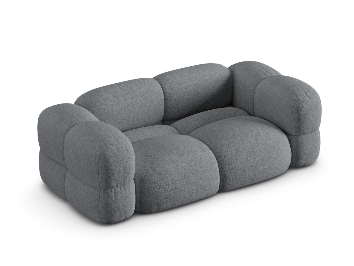 Loretto Sofa 3 Sitzer 100cm in Grey-Sorella präsentiert im Onlineshop von KAQTU Design AG. 3er Sofa ist von Cosmopolitan Design