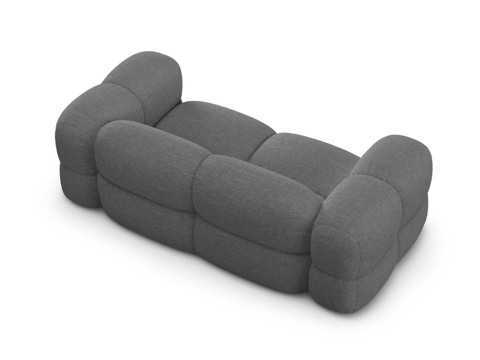 Stilvolles 3-Sitzer Sofa Loretto in zeitlosem Grau, perfekt für jedes moderne Zuhause, vereint Komfort und Design.
