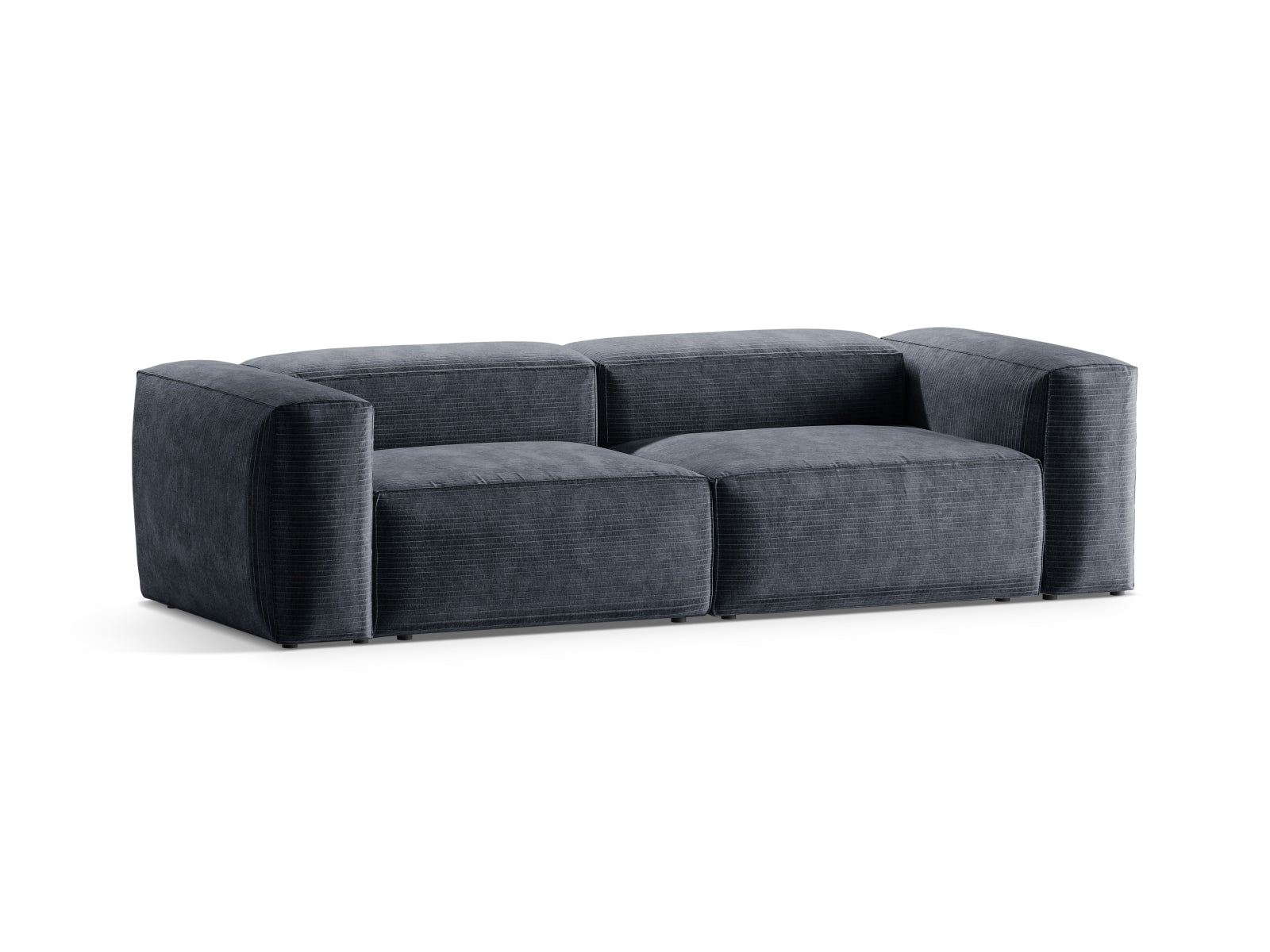 Bergamo Modular Sofa 3 Sitzer in Muted Blue-Perla präsentiert im Onlineshop von KAQTU Design AG. 3er Sofa ist von Cosmopolitan Design