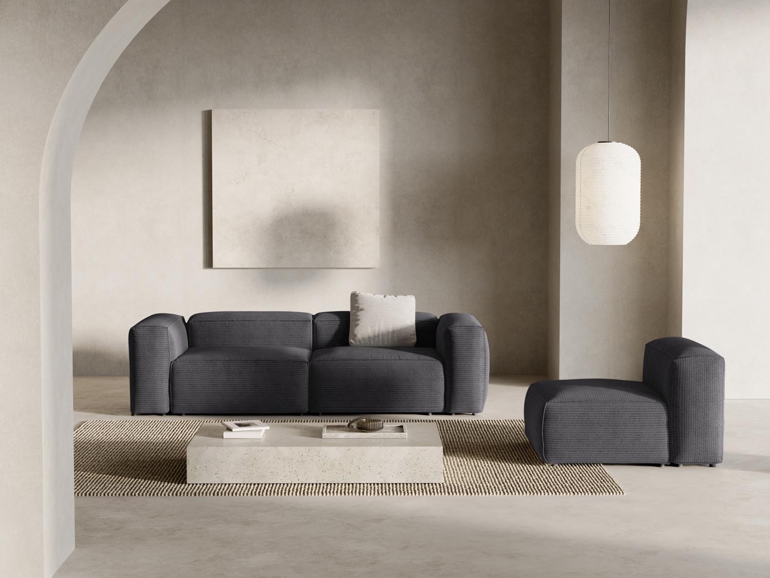 Bergamo Modular Sofa 3 Sitzer in Grey-Perla präsentiert im Onlineshop von KAQTU Design AG. 3er Sofa ist von Cosmopolitan Design