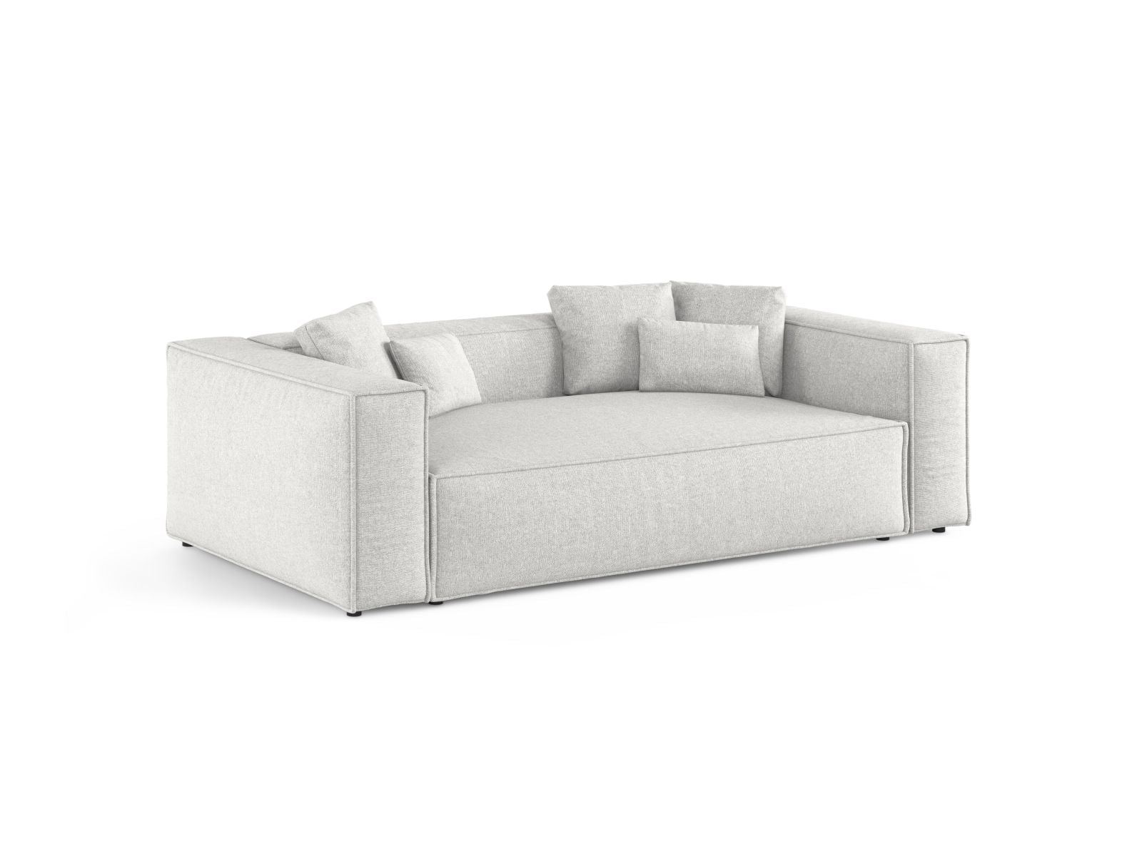 Elegantes 3-Sitzer Sofa Aveiro in stilvollem Silver-Eden, ideal für moderne Wohnräume, erhältlich bei KAQTU Design AG.